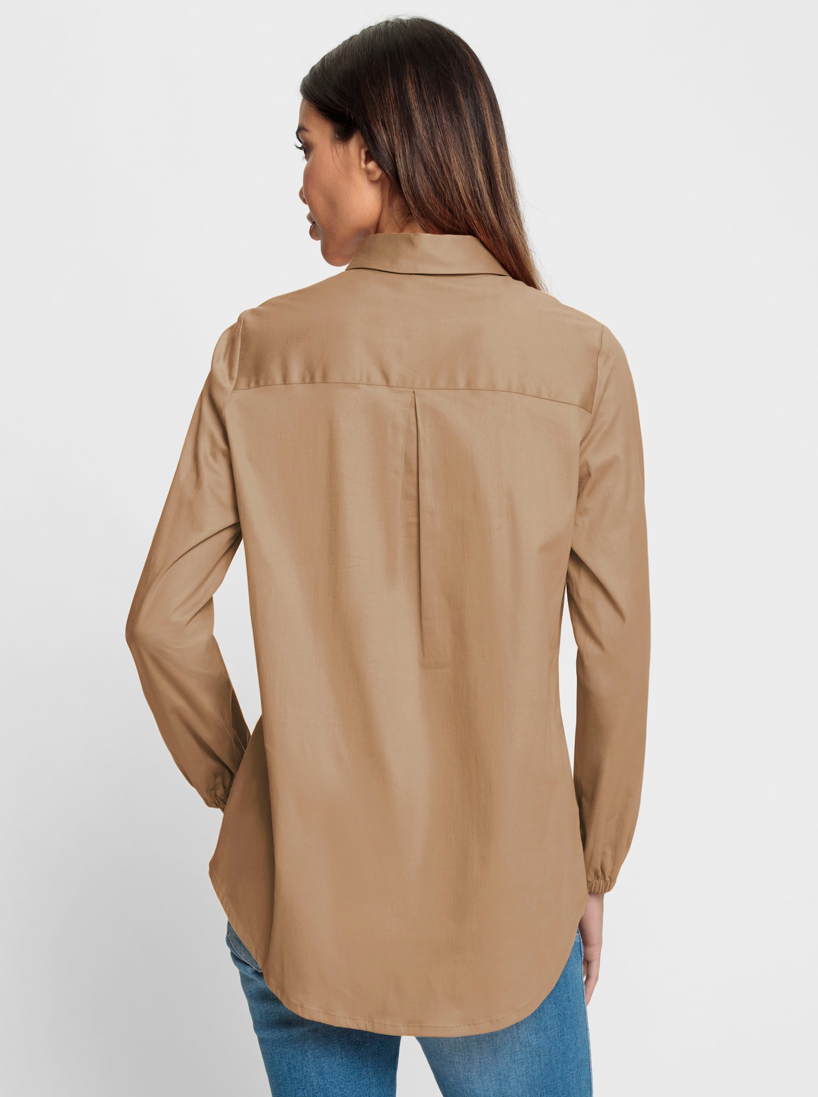 heine Schlupfbluse in Baumwoll-Stretch-Qualität - camel