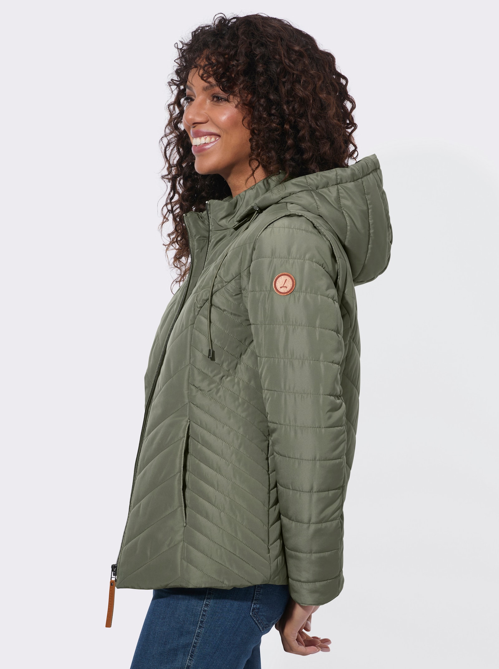 2-in-1-Jacke auch als Weste tragbar - khaki