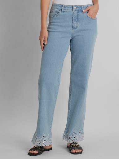 heine Jeans mit Stickerei - blue-bleached