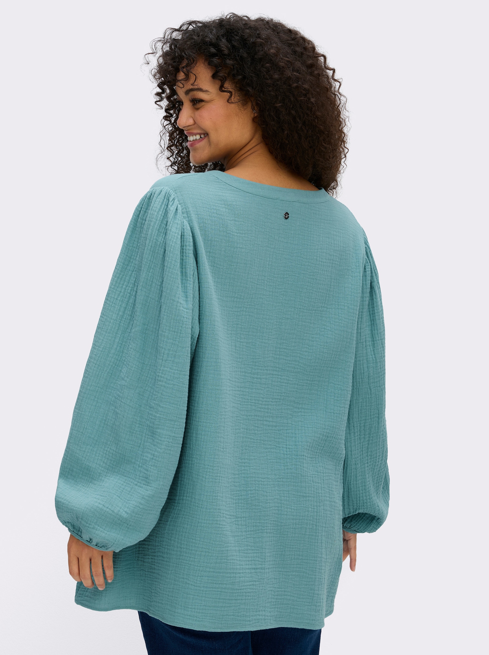 sheego Tuniek met ballonmouwen - oceaan
