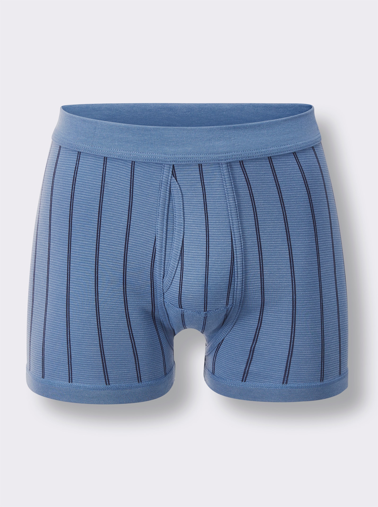 wäschepur men Broek kort - lichtblauw gestreept