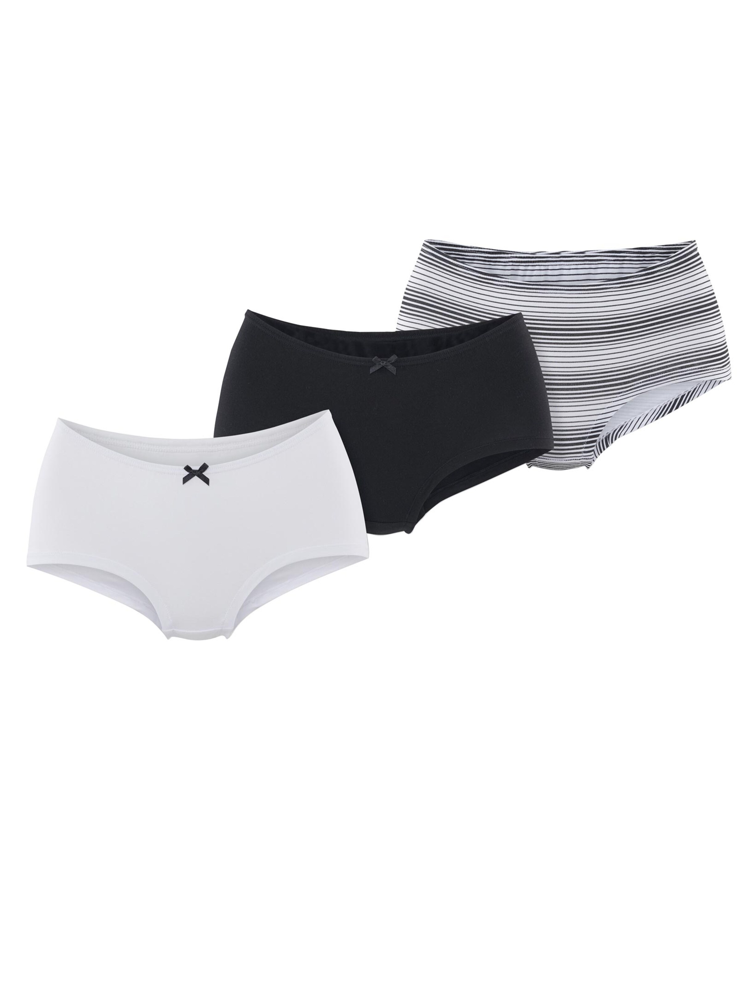 Pants - weiß + schwarz + 2x geringelt