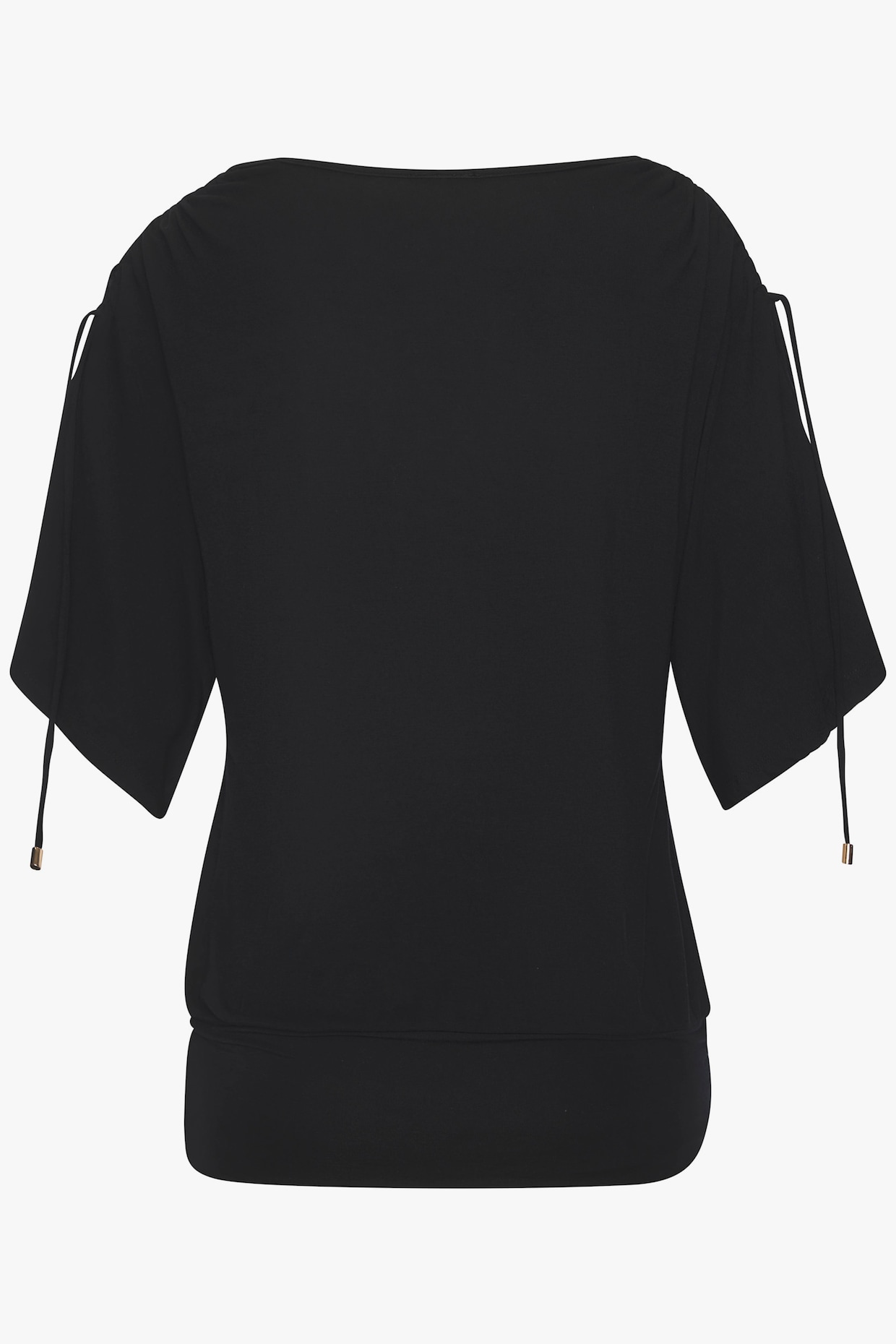 LASCANA Rundhalsshirt - schwarz