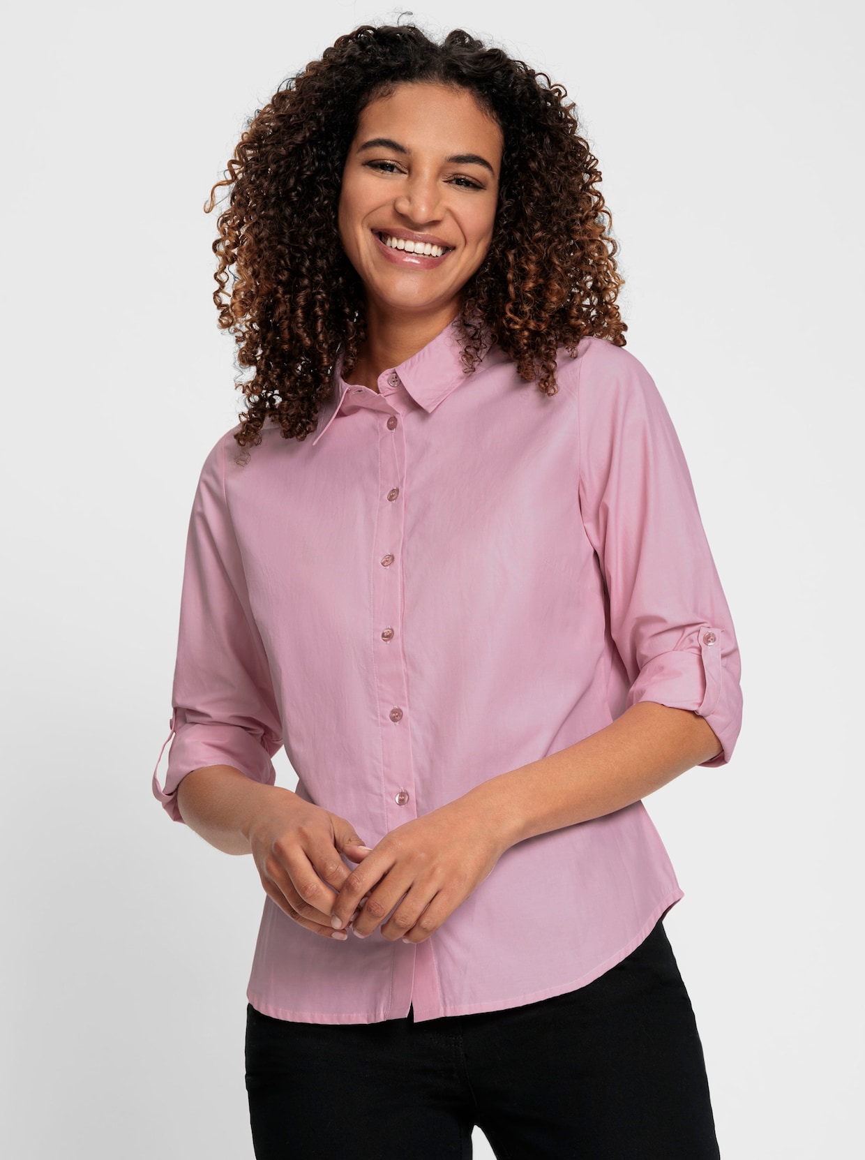 Blouse met lange mouwen - roze