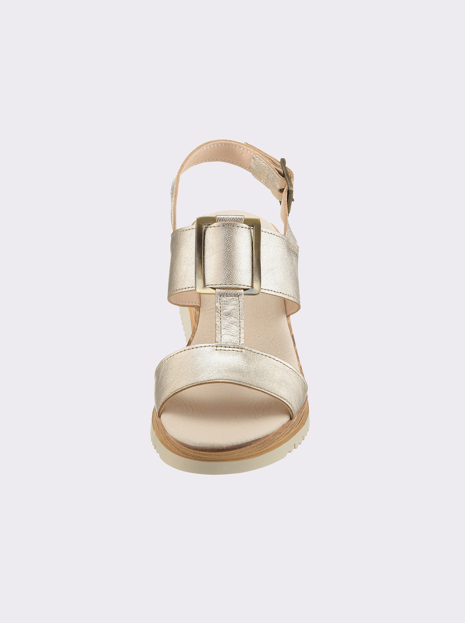 heine Sandalette - bronzefarben-weiß