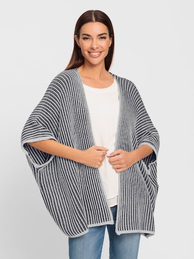 heine Strickjacke - marine-ecru-gestreift