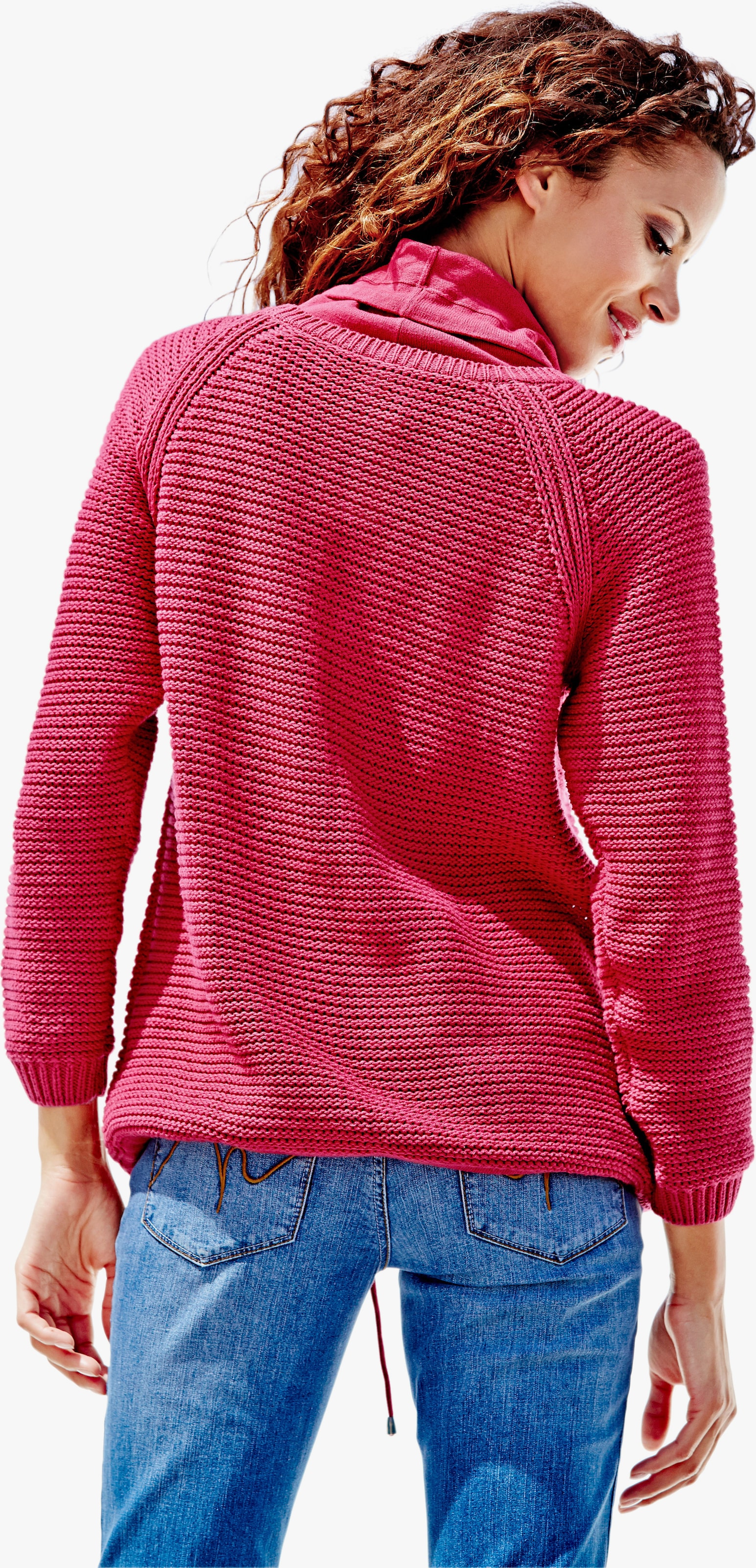 heine Troyer mit Raglanärmeln - himbeere