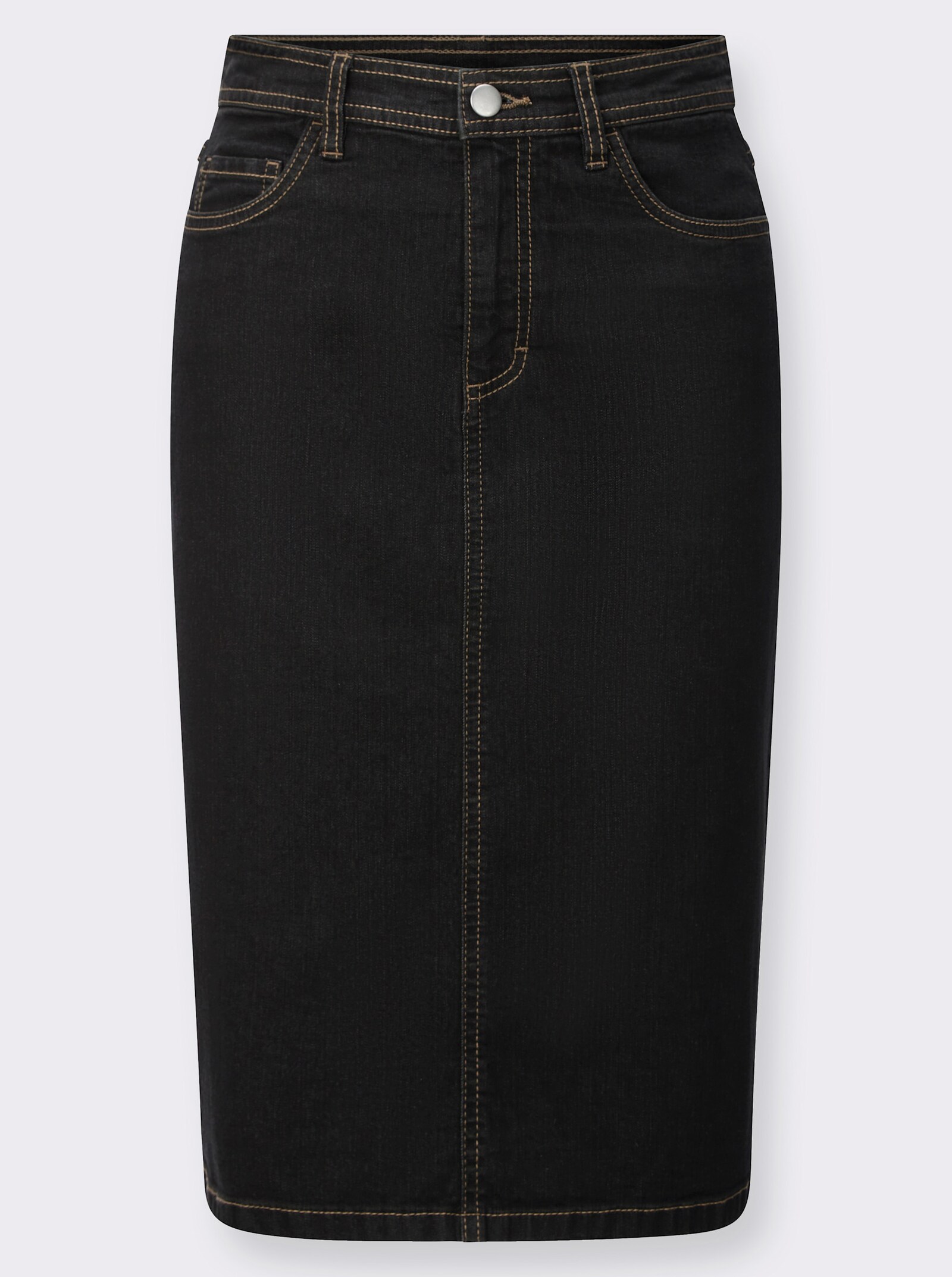 Jeansrock in 5-Pocket-Form - black denim