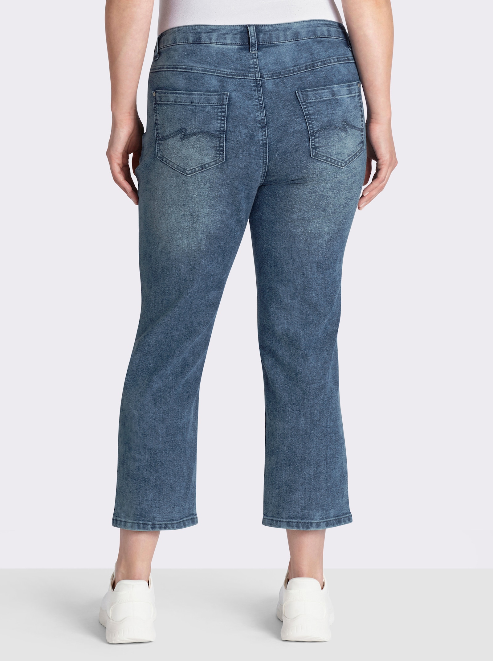 7/8-Jeans in 5-Pocket-Form - blue-stone-washed
