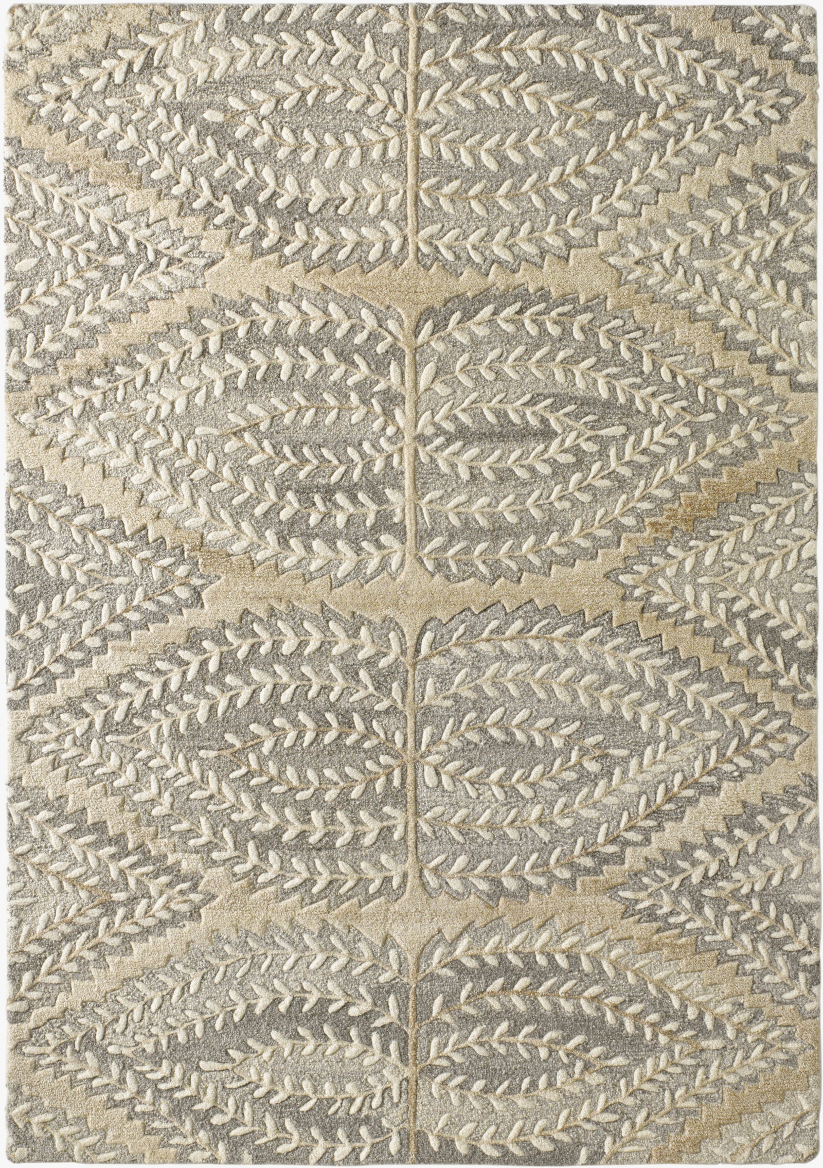 heine home Hochflorteppich - grau-beige