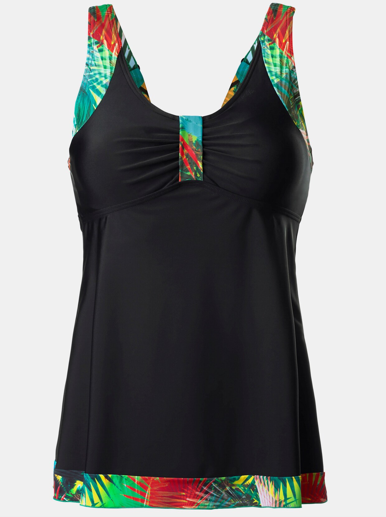 feel good Tankini-Oberteil - schwarz-bunt-bedruckt