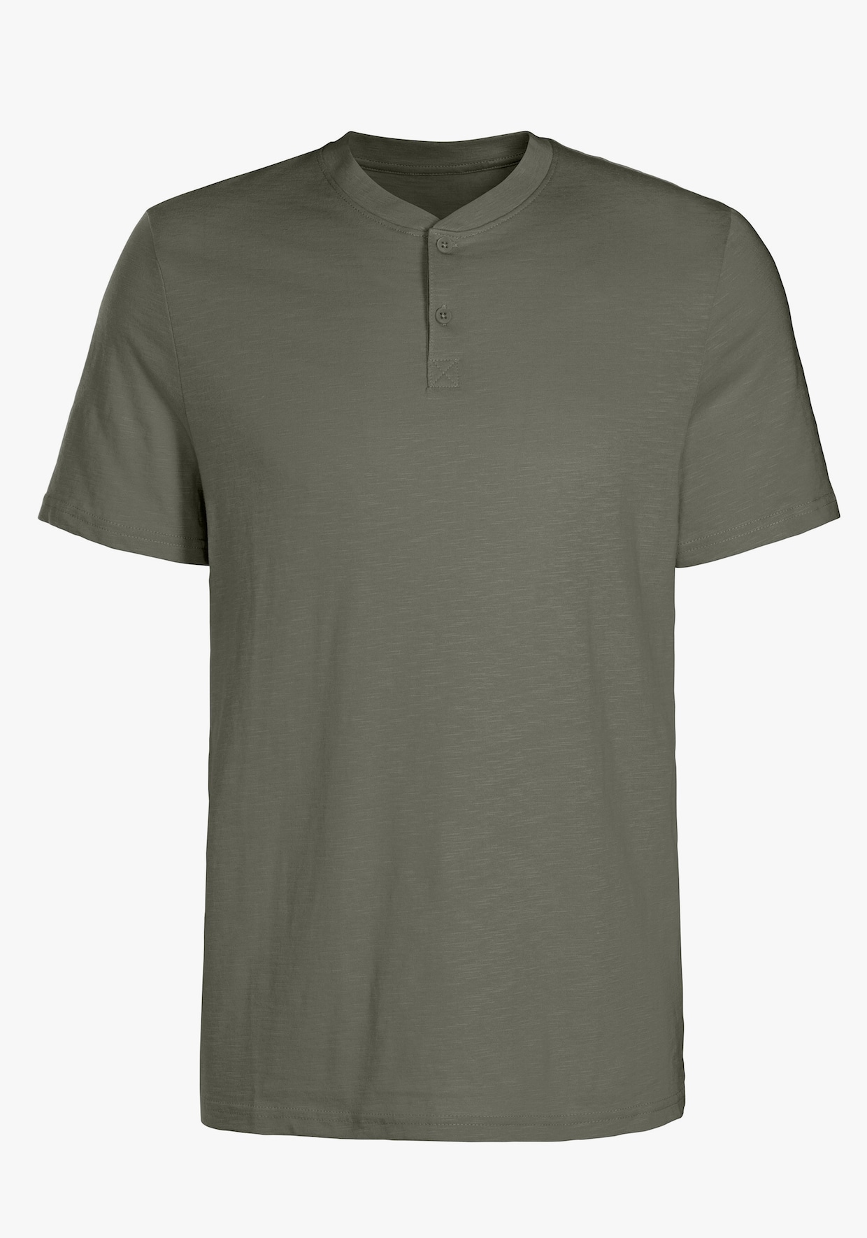 H.I.S Kurzarmshirt - khaki / blau