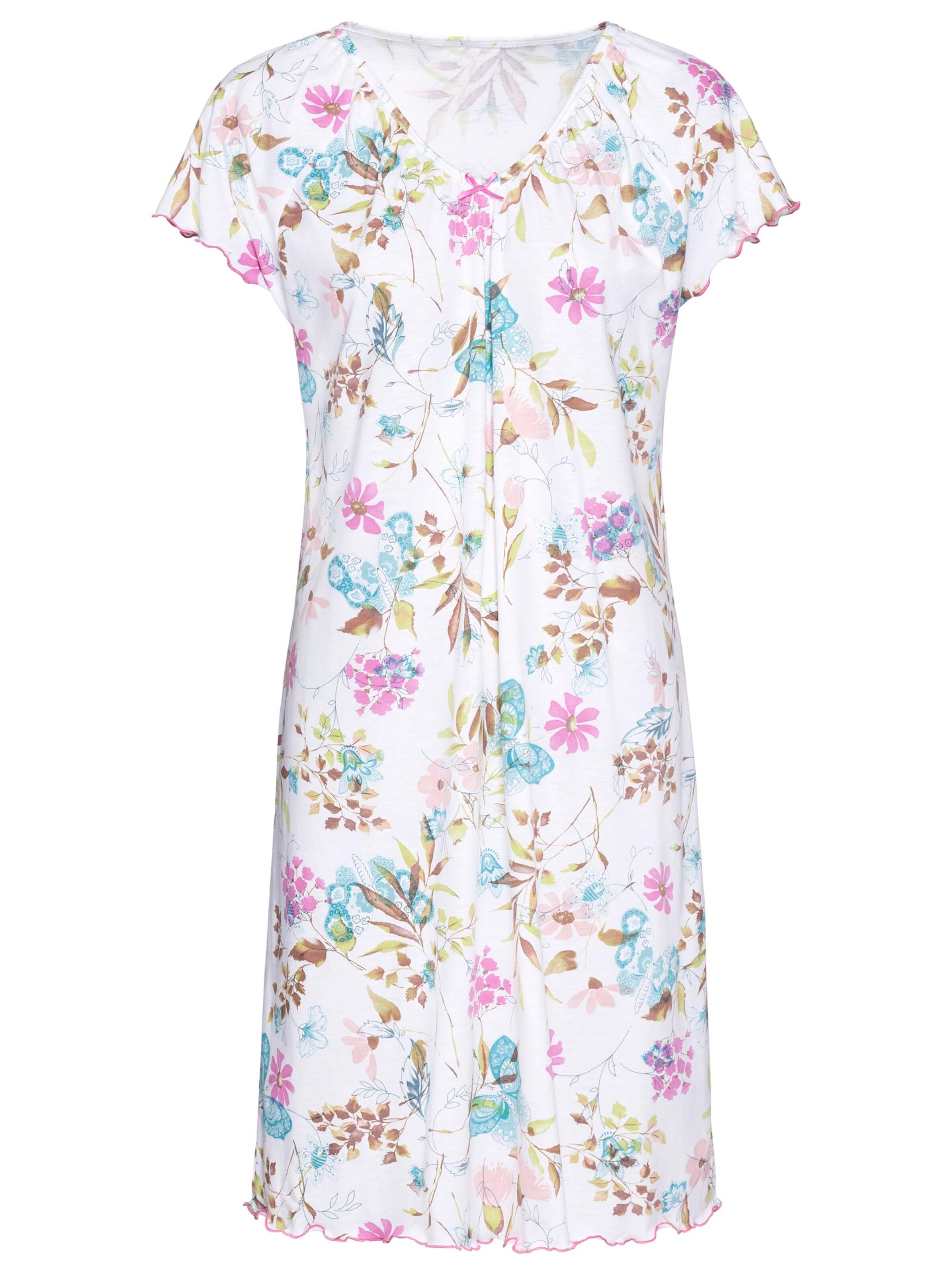 Arabella Sleepshirt - weiß-gemustert