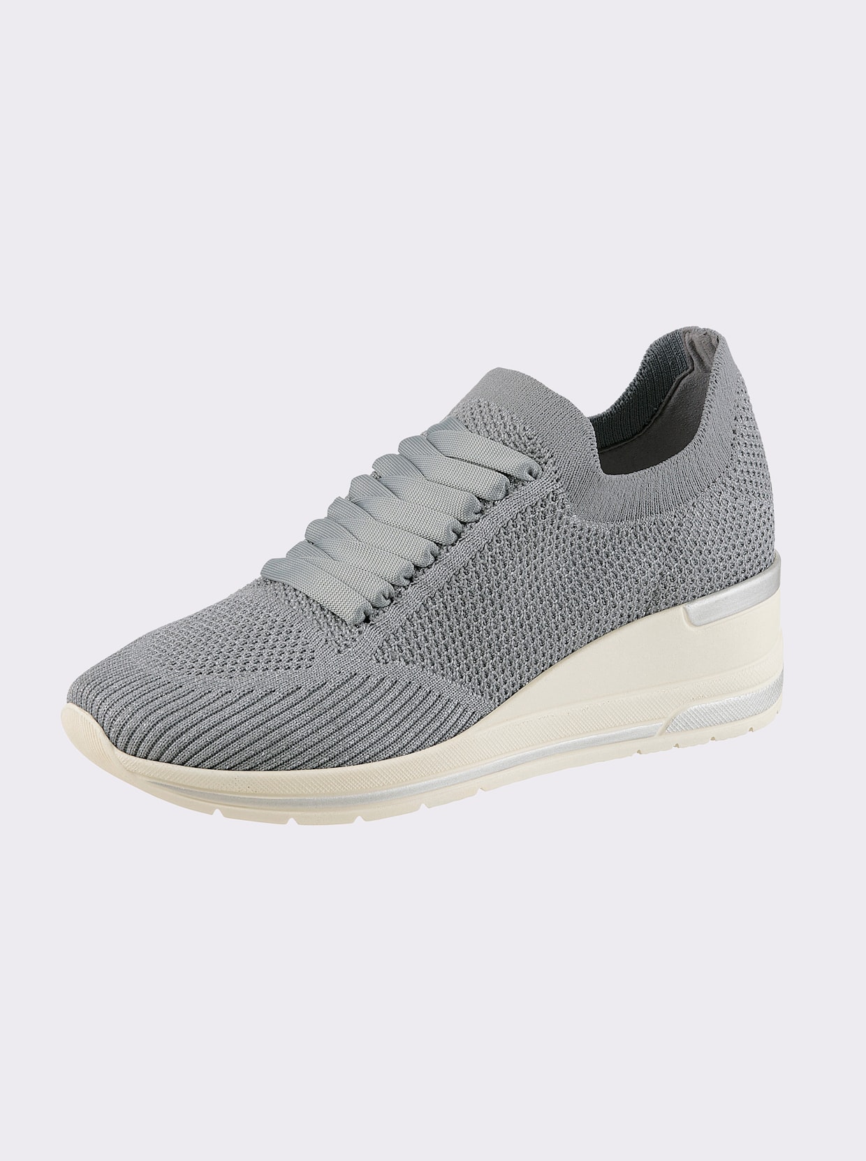 airsoft modern+ Keilsneaker - silberfarben