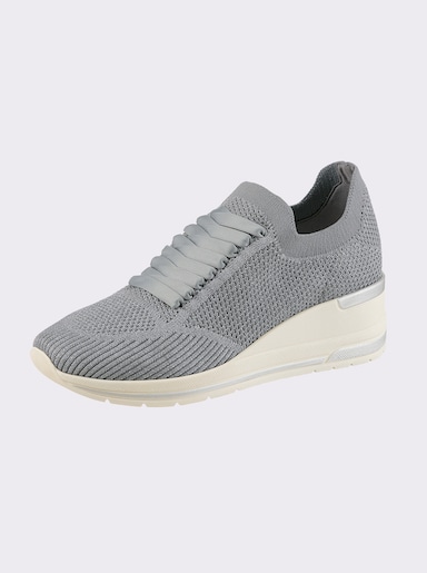 airsoft modern+ Keilsneaker - silberfarben