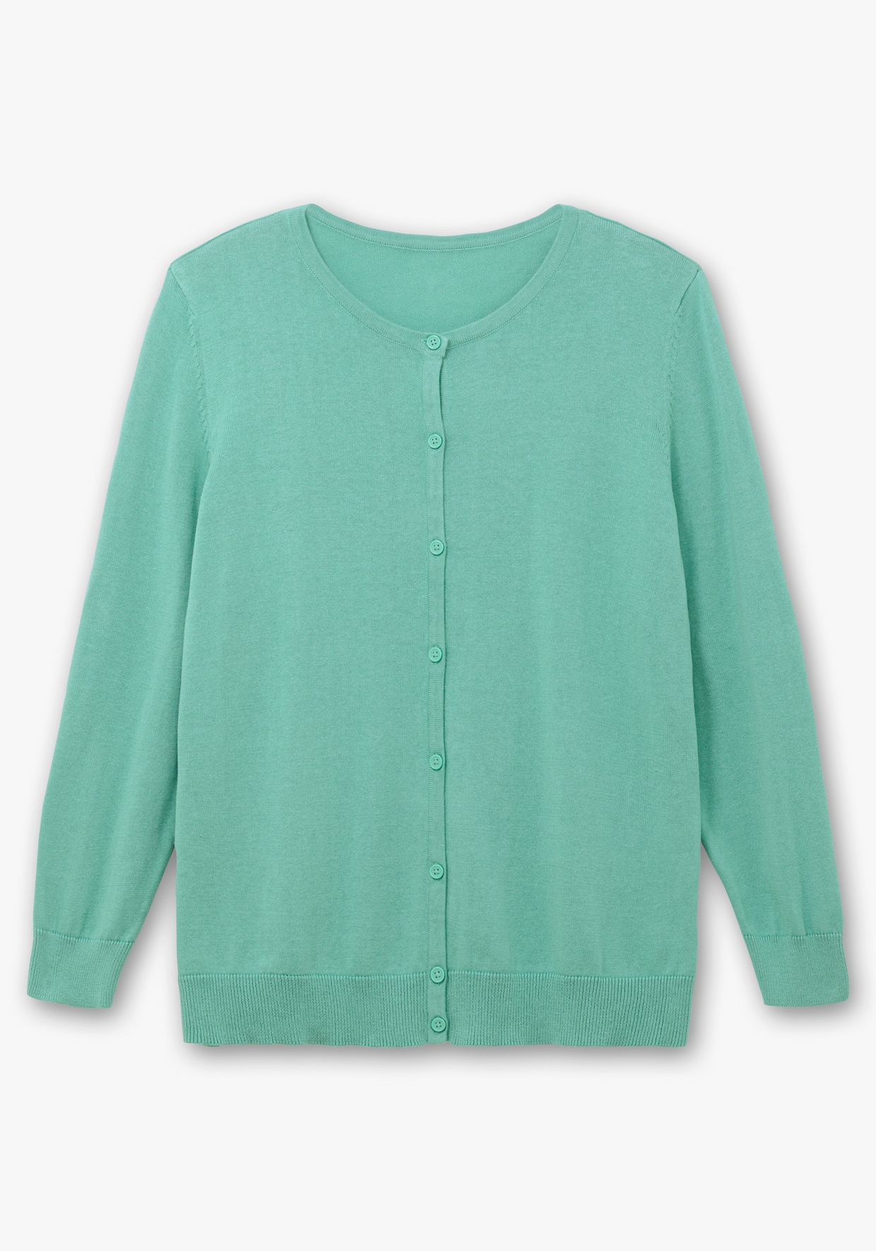 Strickjacke aus reiner Baumwolle - salbei