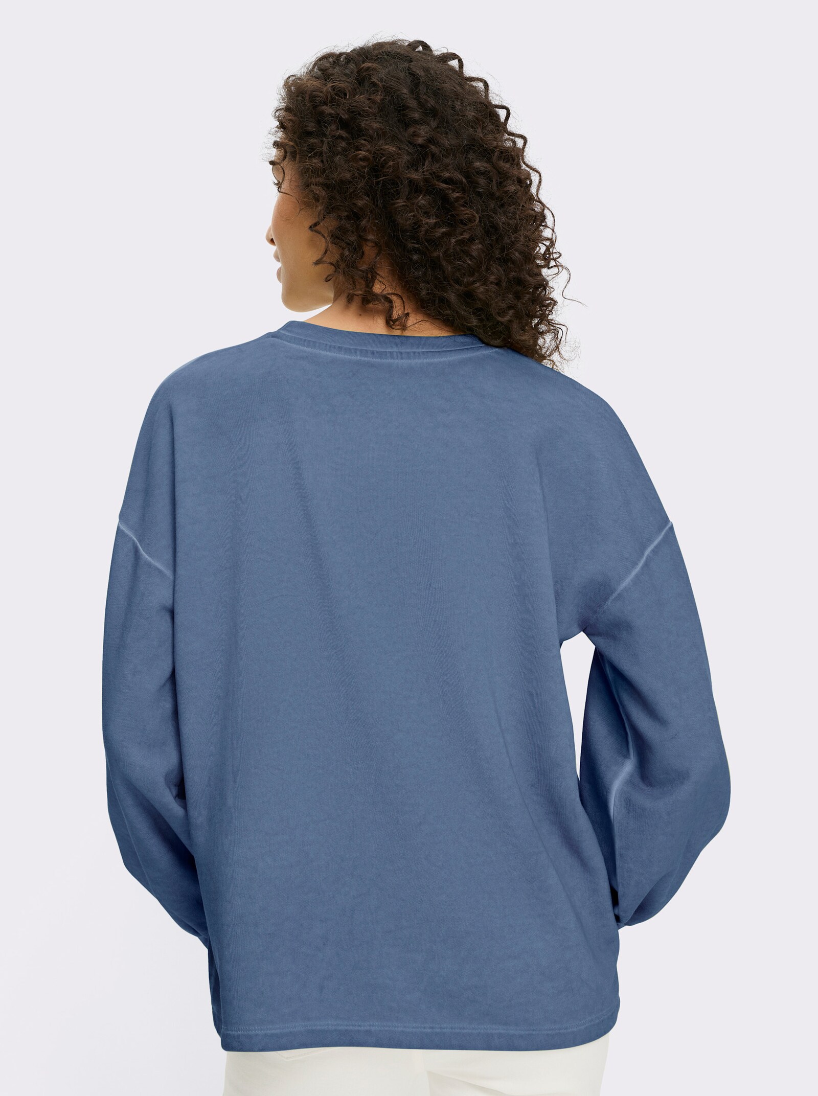 heine Sweatshirt mit Oil-dyed-Waschung - jeansblau
