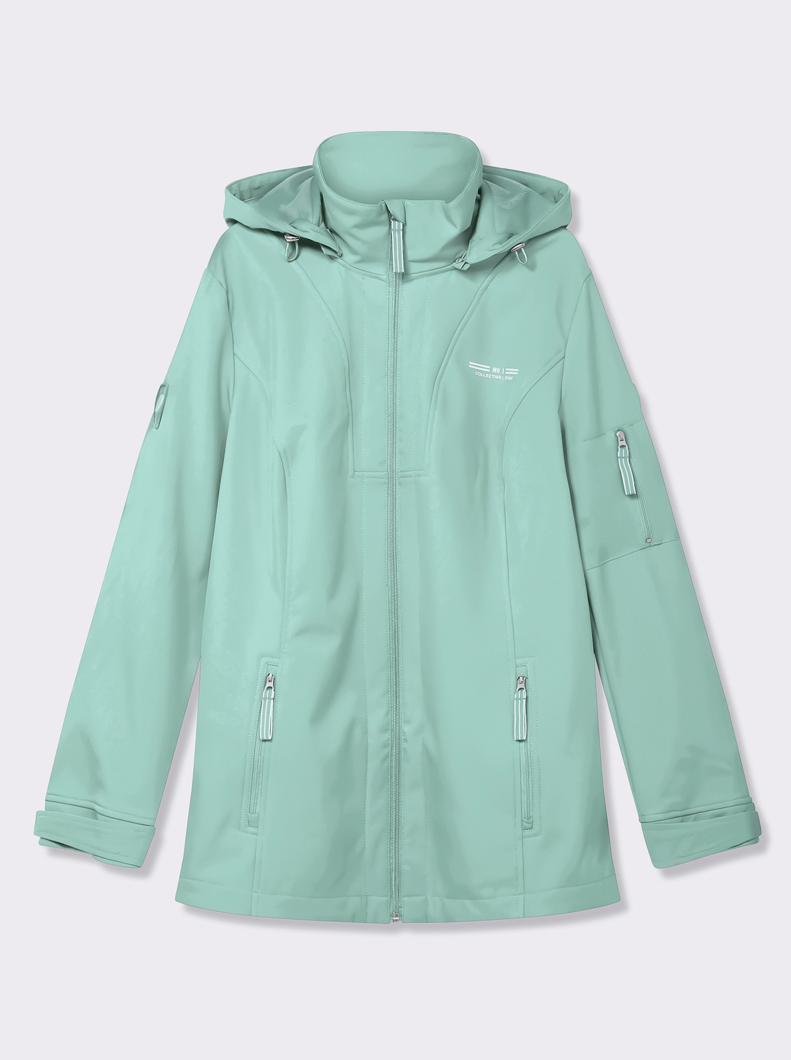 Softshelljacke mit Fleece-Futter - mint