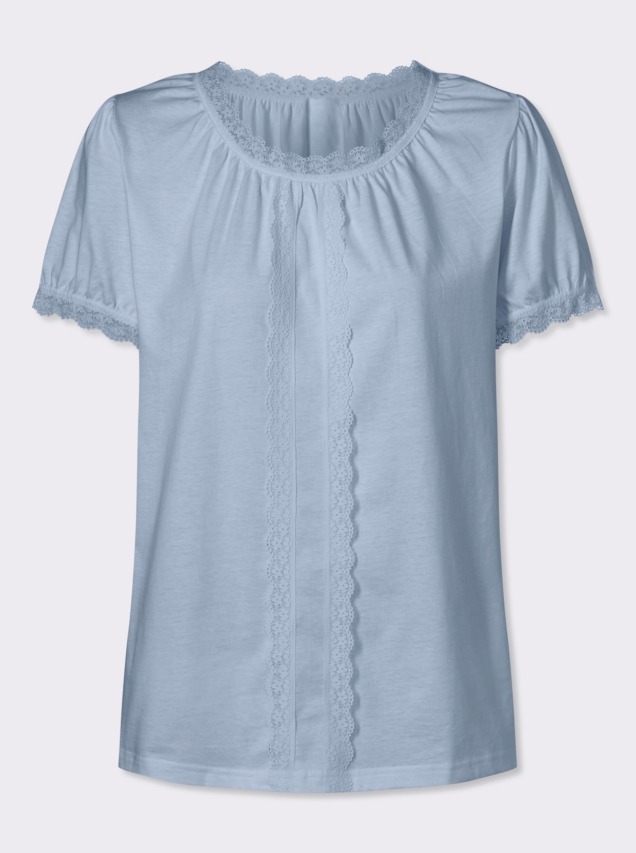 Trachtenshirt - eisblau