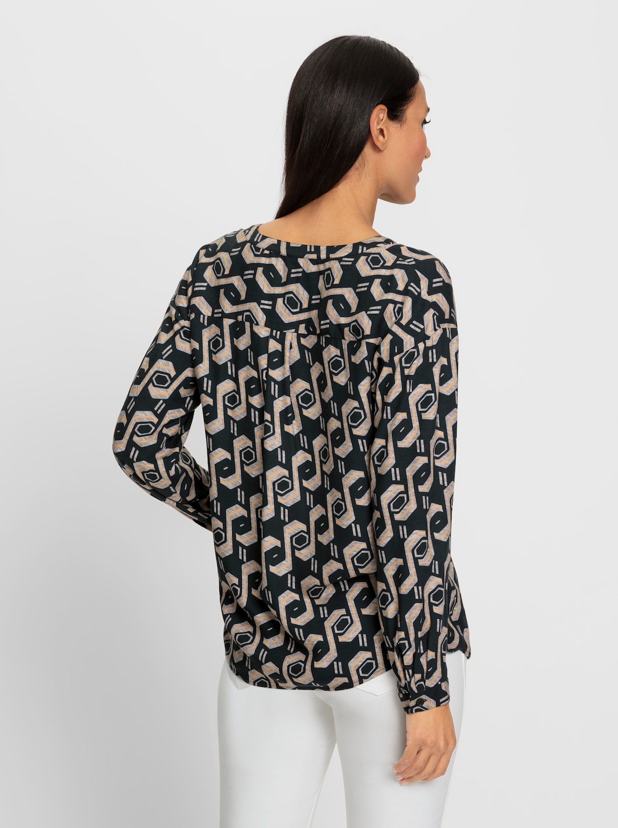 heine Blouse met print - zwart geprint