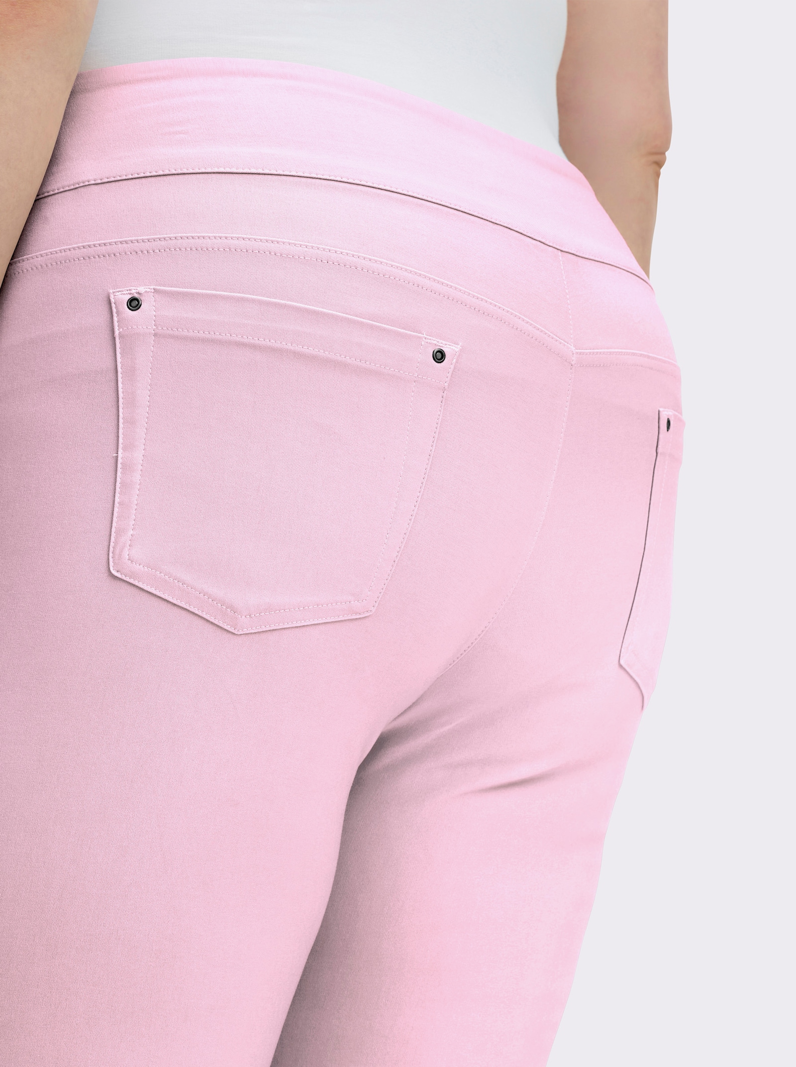 Stretch-Hose in Wadenlänge - rosé