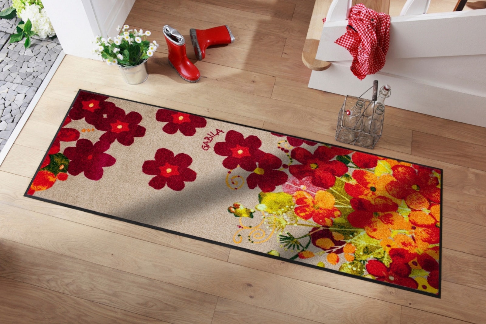 Salonloewe Fußmatte - taupe-rot