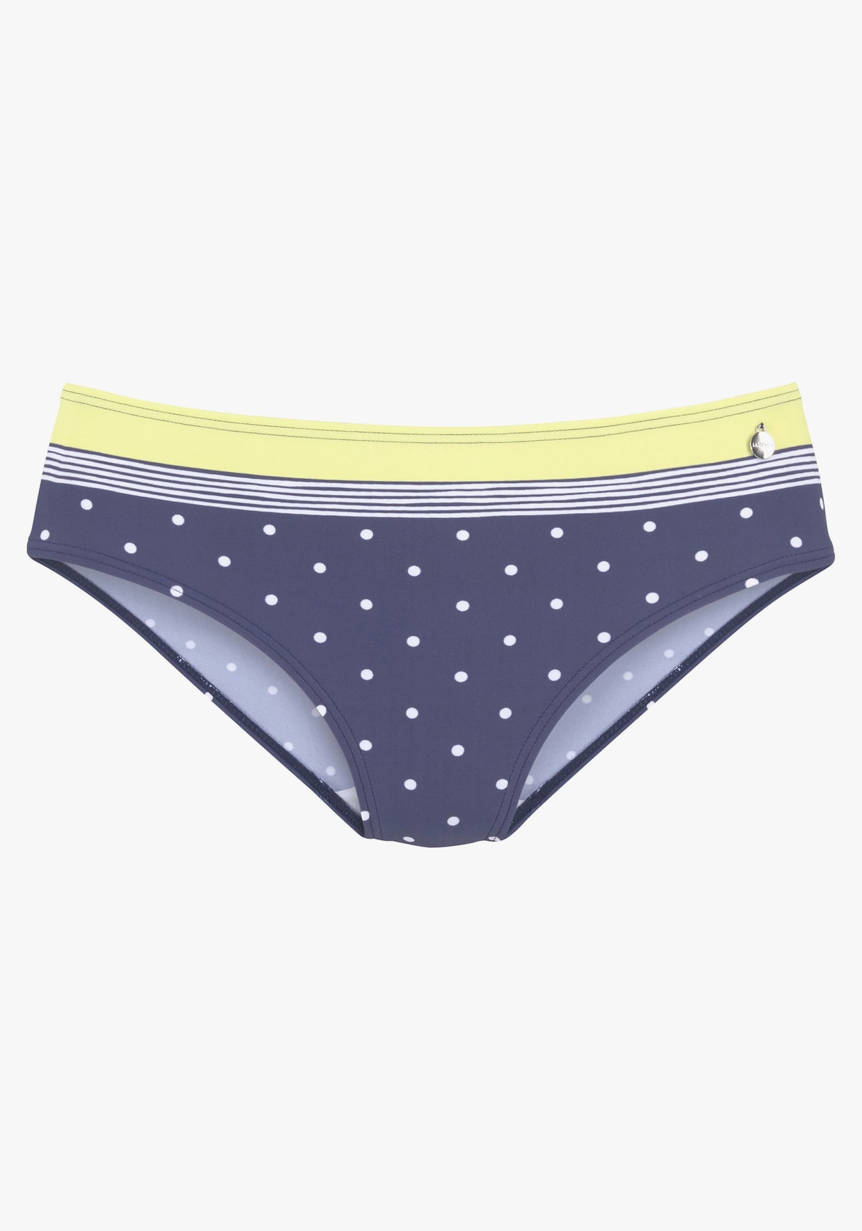 LASCANA Bikinibroekje - blauw/geel geprint