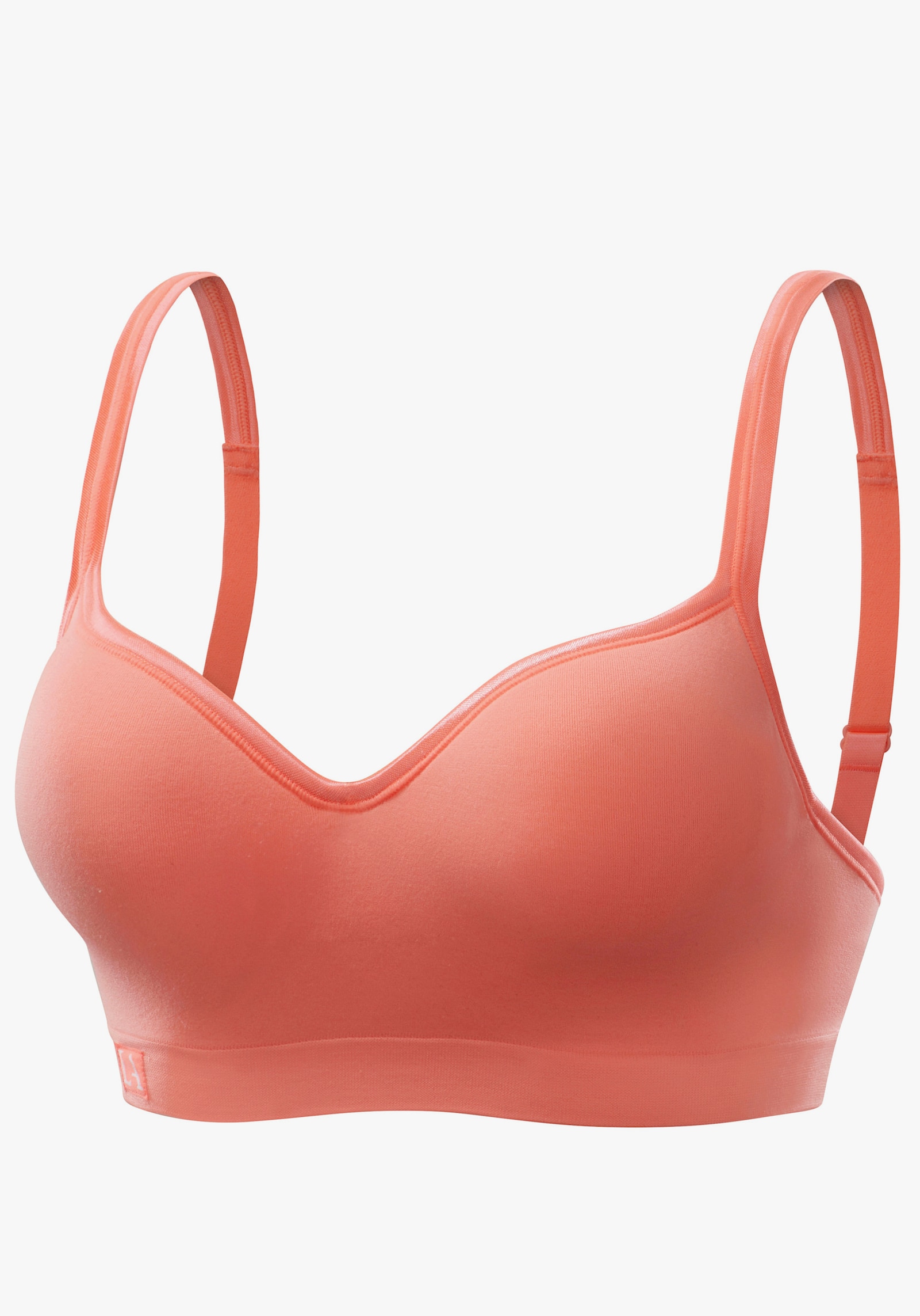 LASCANA ACTIVE Sportbeha met push-up - neon/koraal