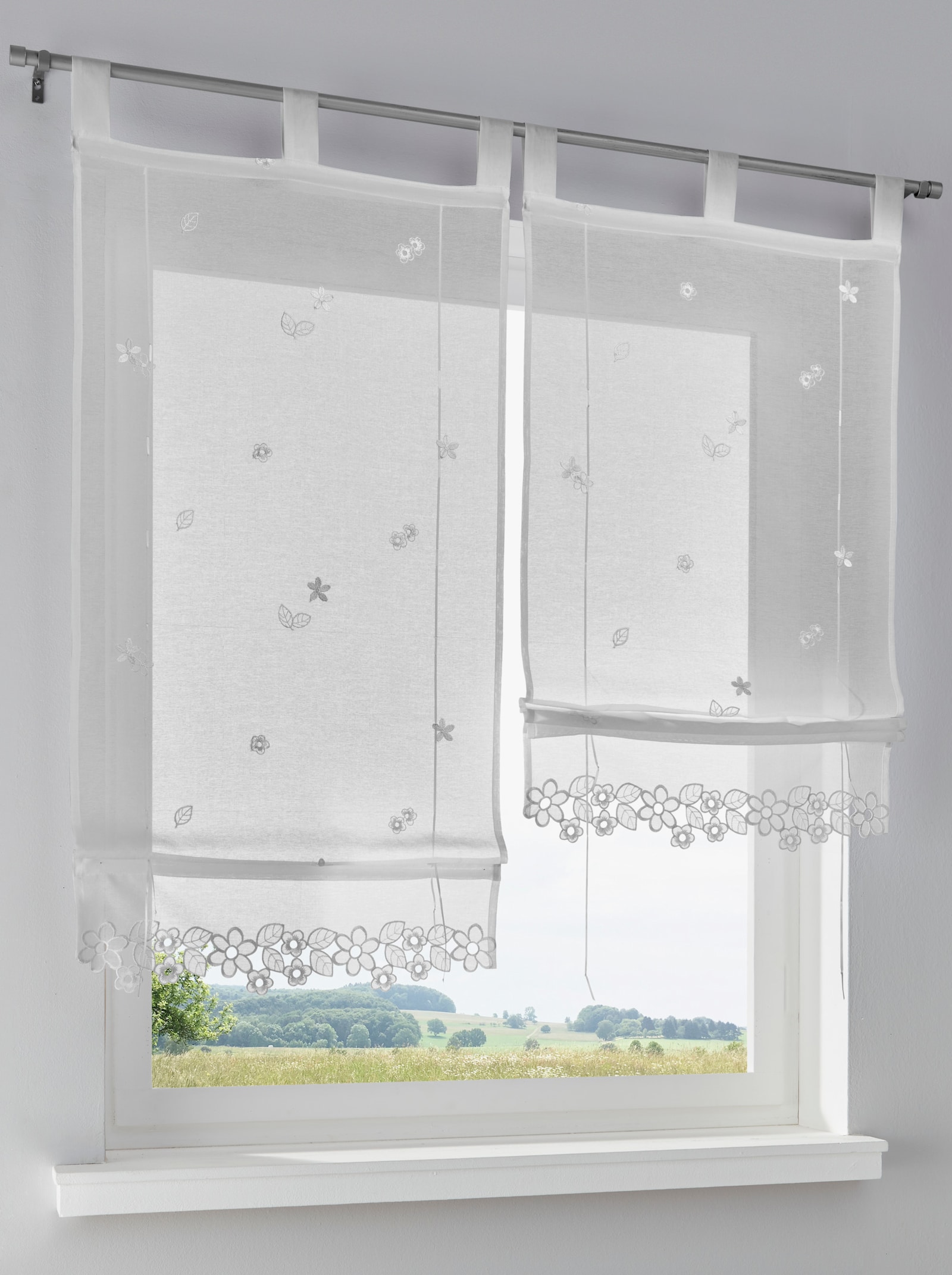 heine home Bändchenrollo - weiß