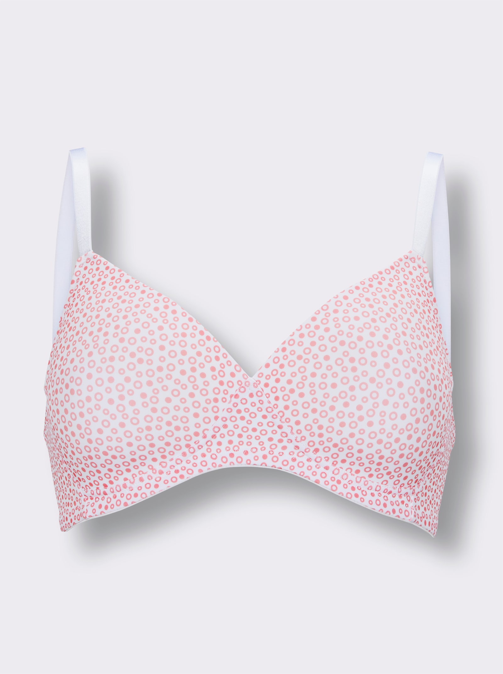 wäschepur Schalen-BH ohne Bügel mit nahtlos geformten Cups - weiß-flamingo