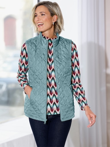 Keerbaar gilet met opstaande kraag - jade