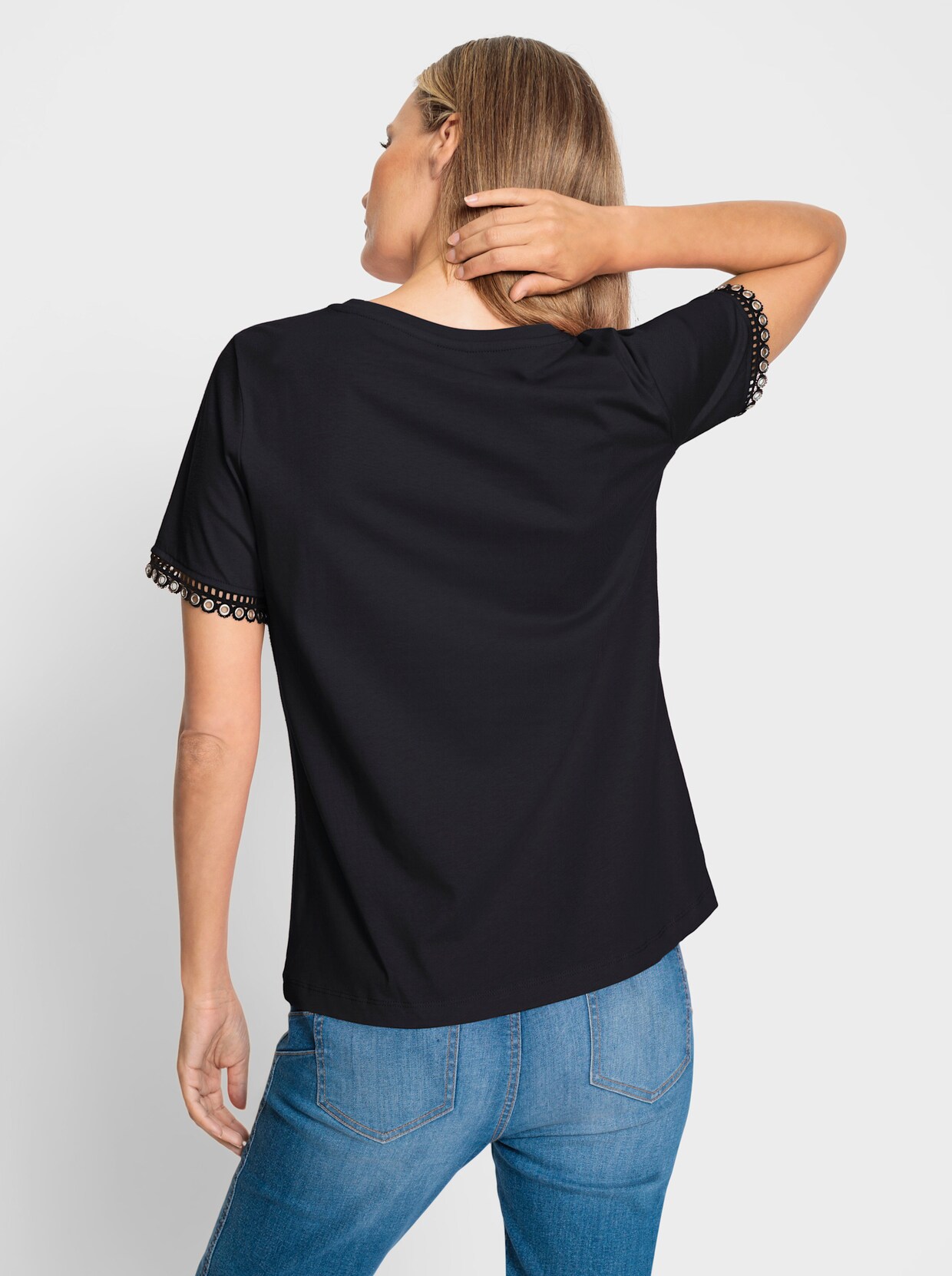 heine Shirt met korte mouwen - zwart