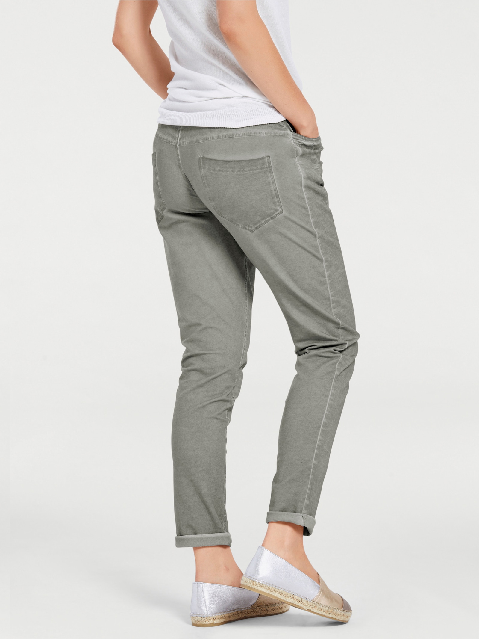 heine Pantalon carotte en jersey - sauge