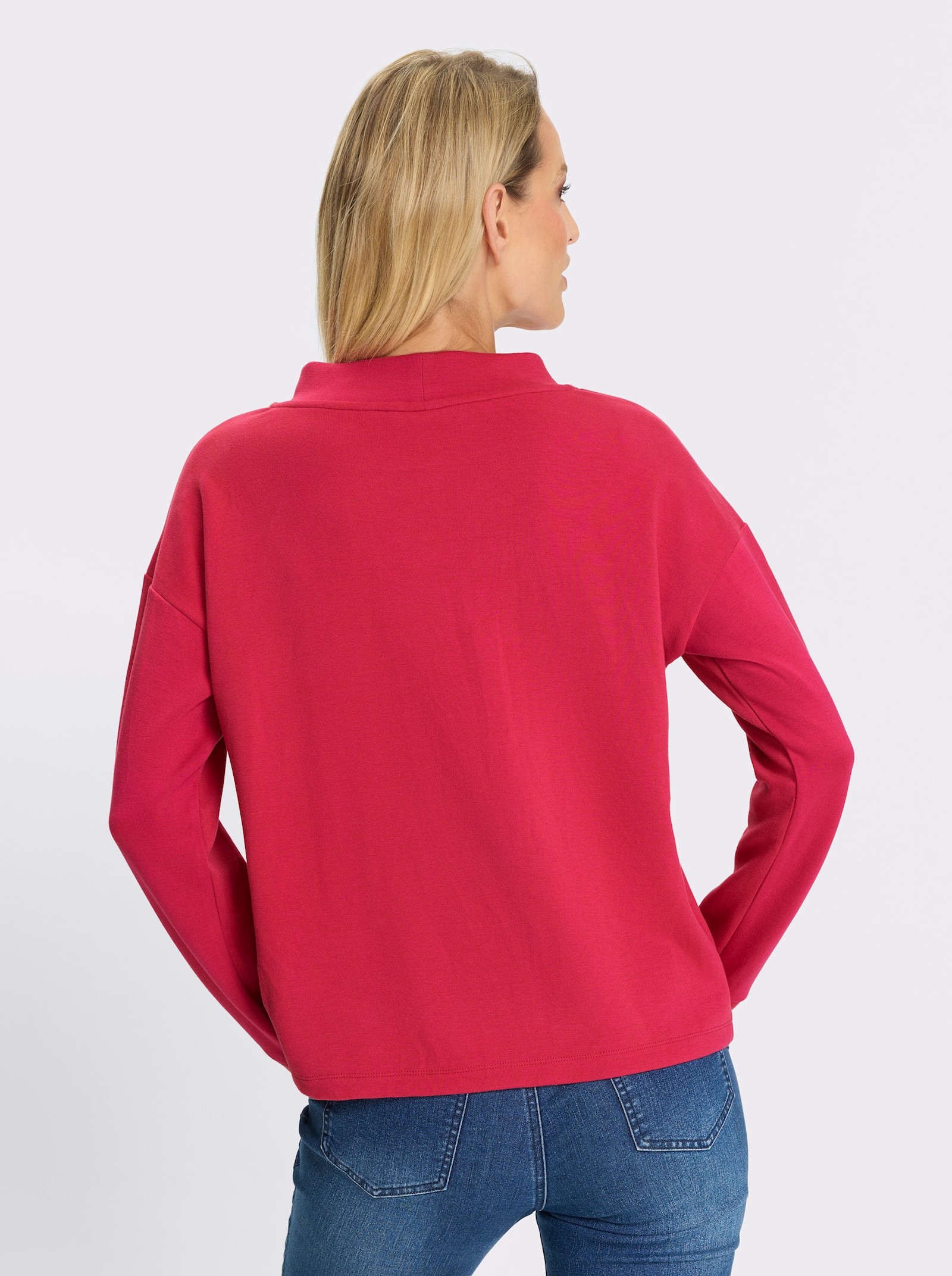 heine Sweatshirt mit Stehkragen - pink