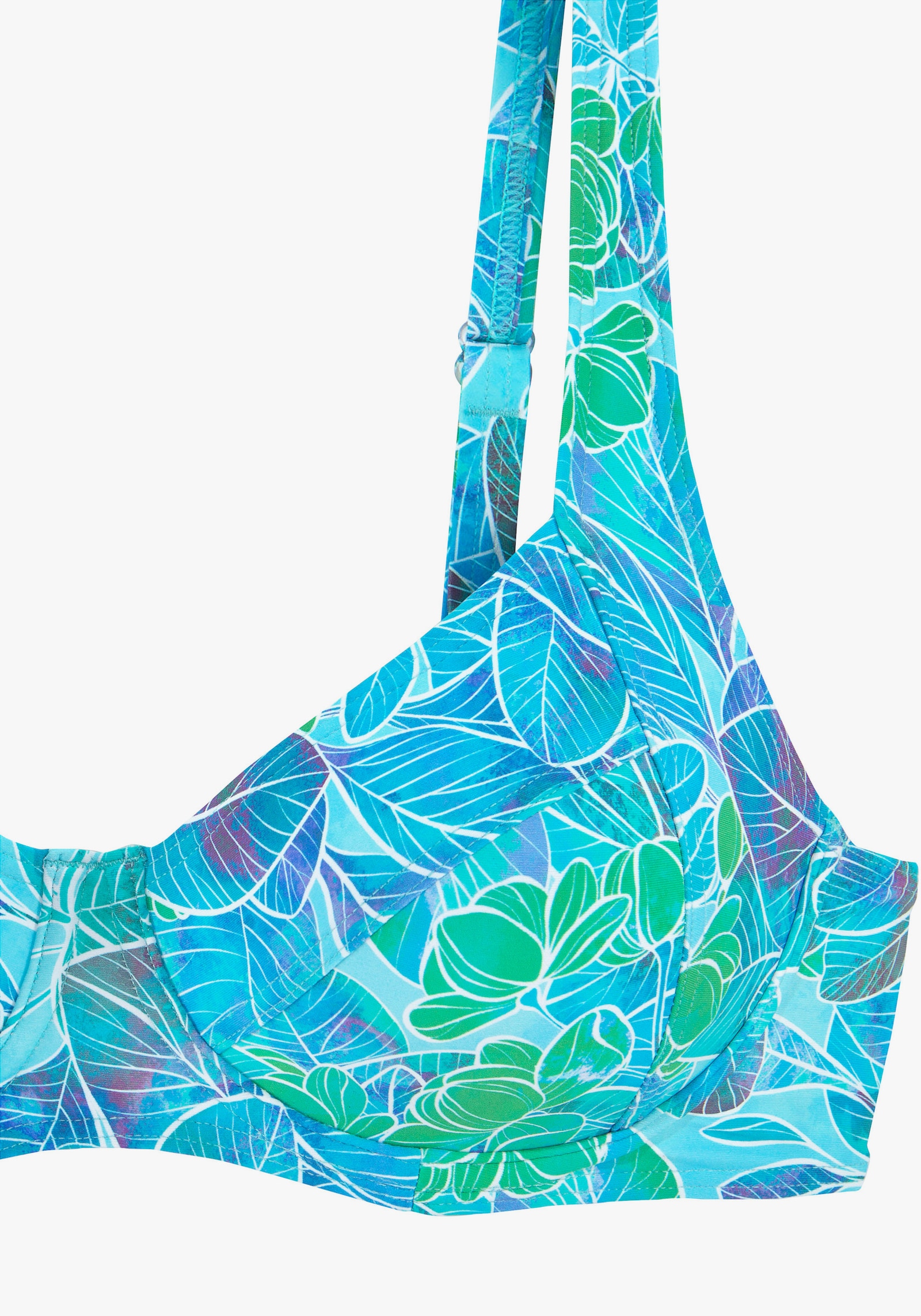 Sunseeker Beugelbikinitop - turquoise bedrukt