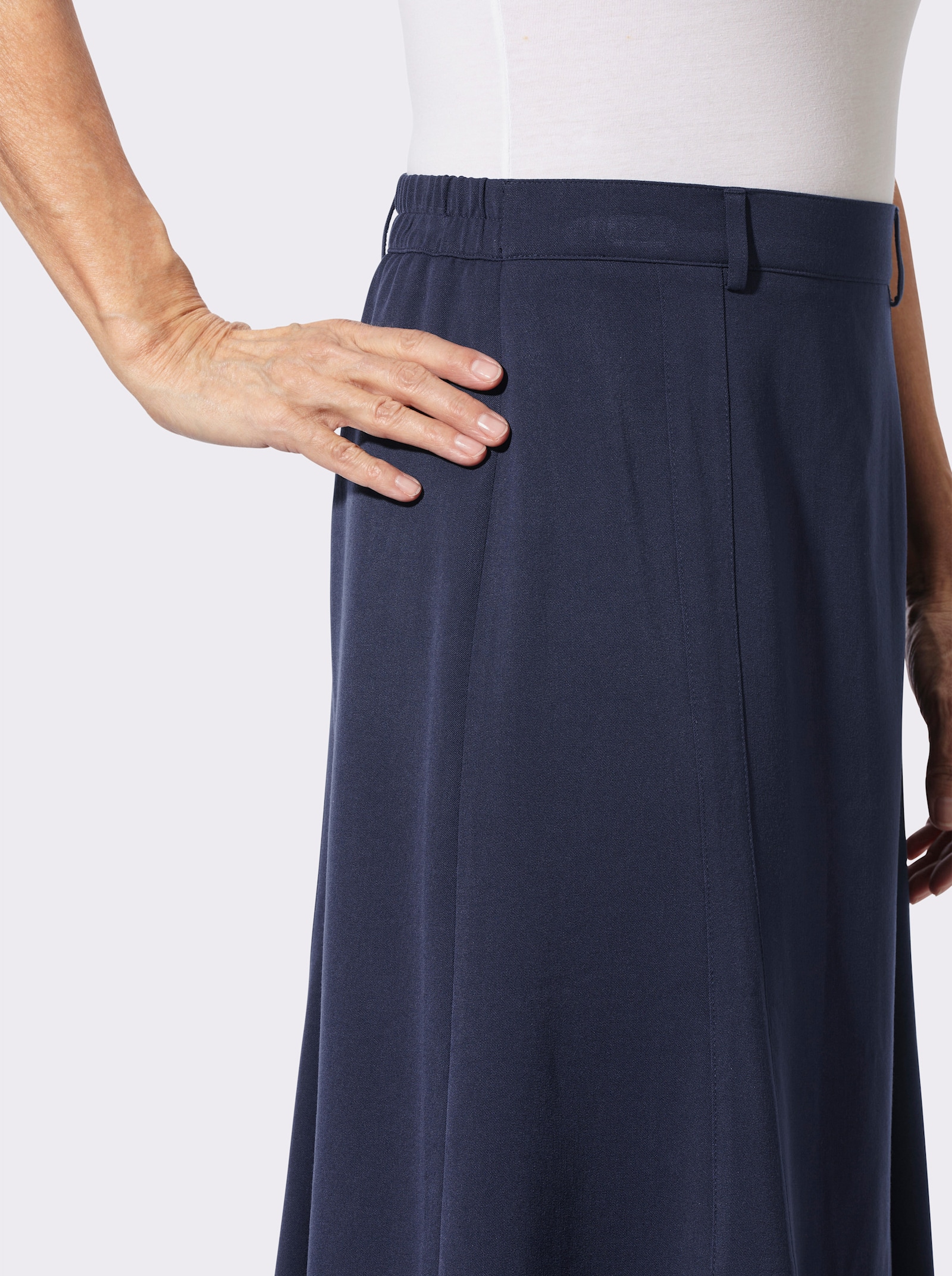 Bahnenrock in Godetform - marine