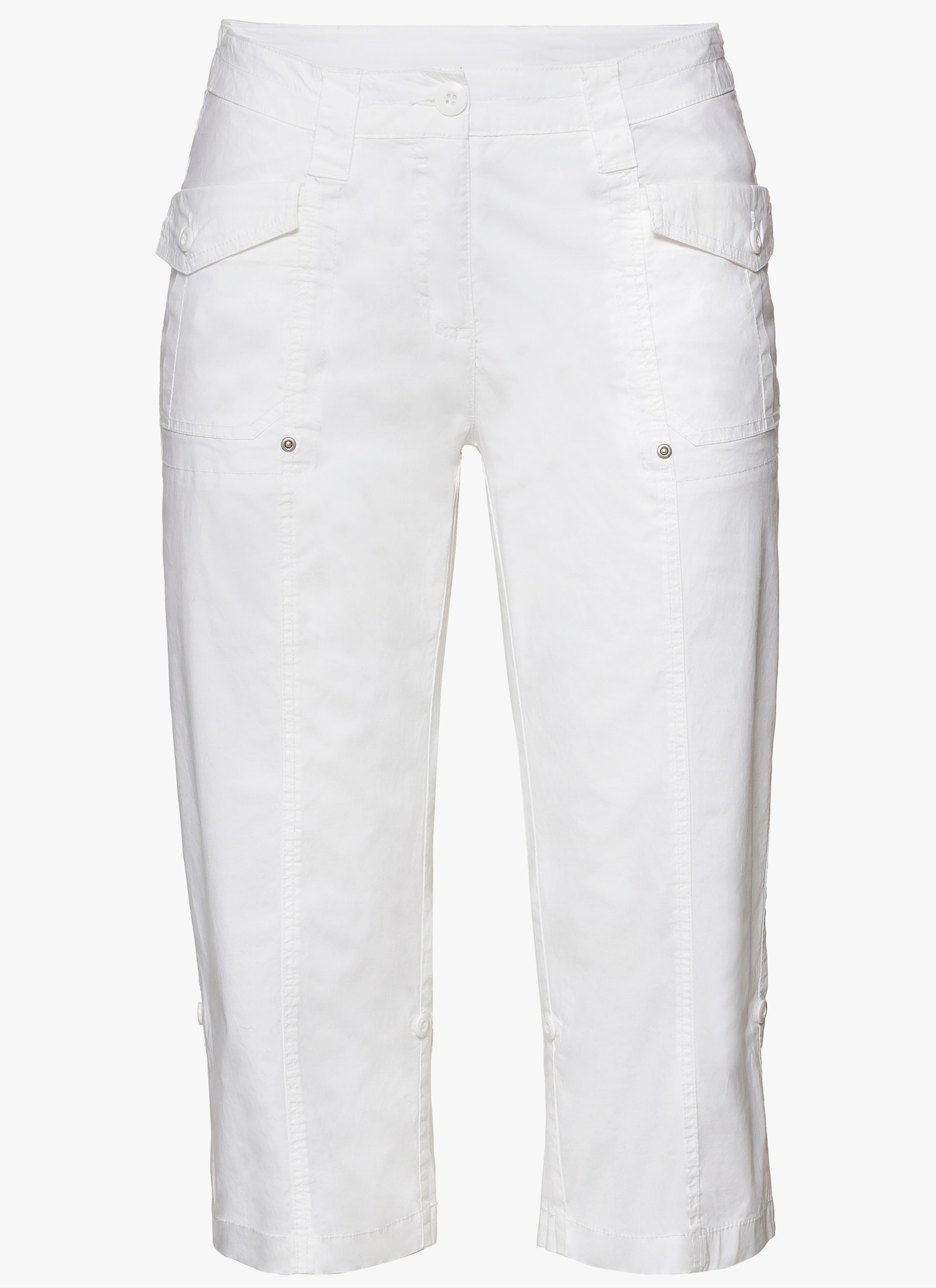 sheego Oprolbare 3/4-broek - wit