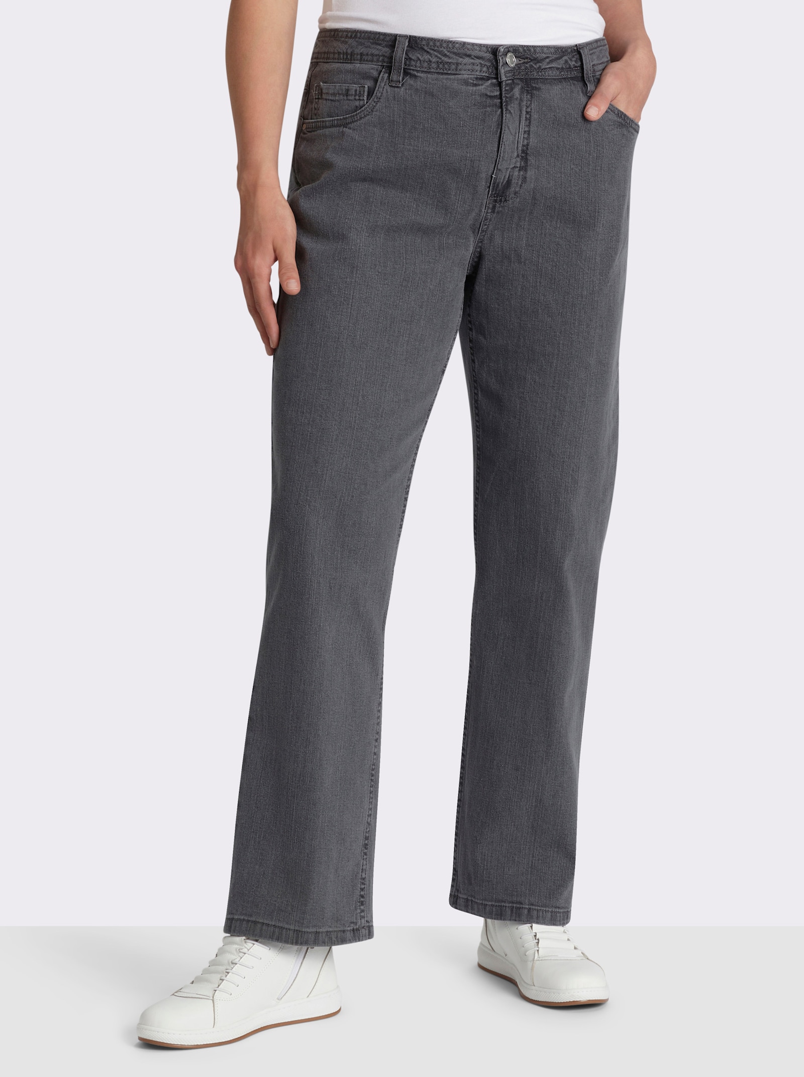 5-Pocket-Jeans mit lässig weiten Beinen - grey-denim