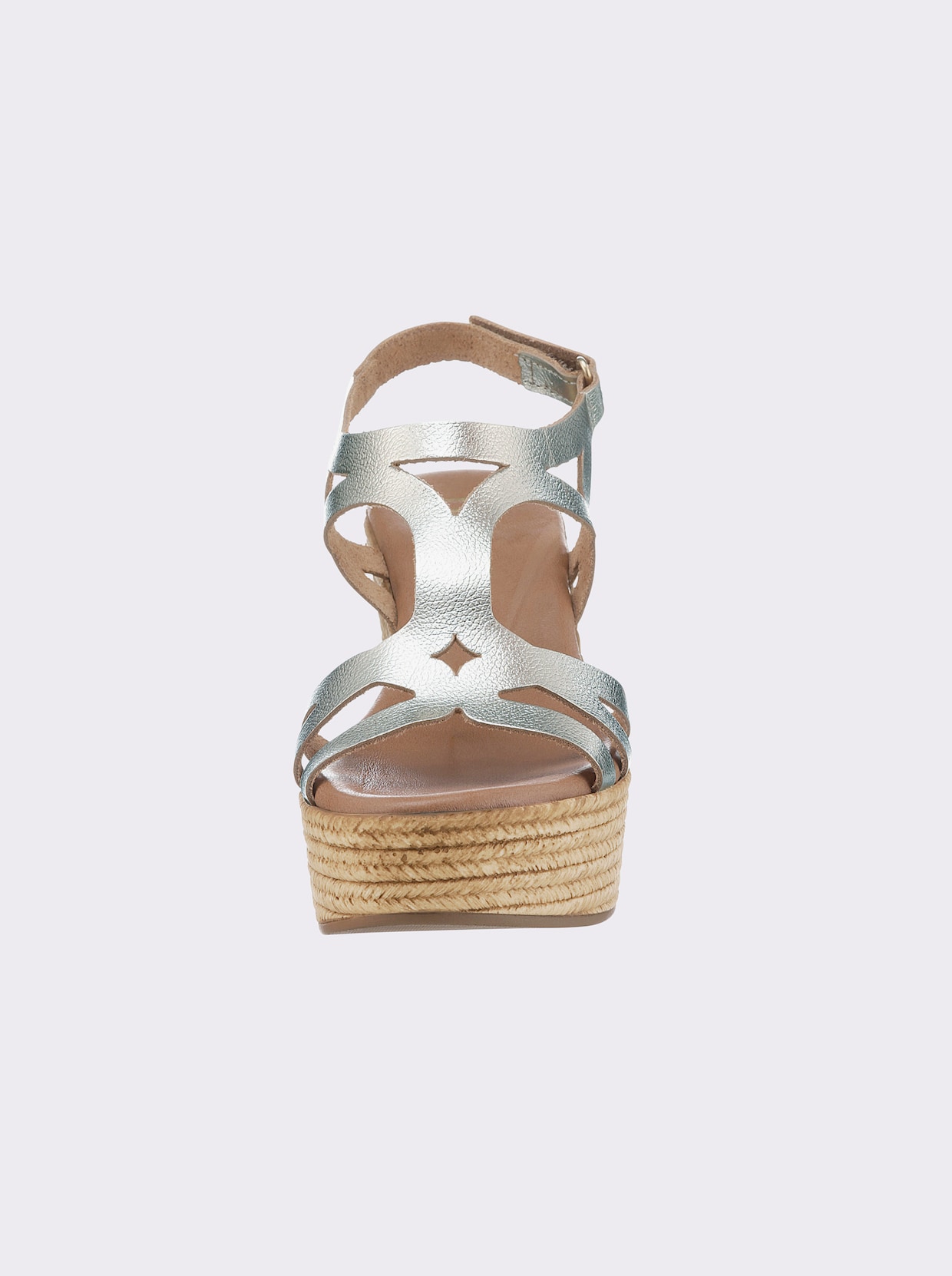 heine Sandaaltjes met sleehak - goudkleur