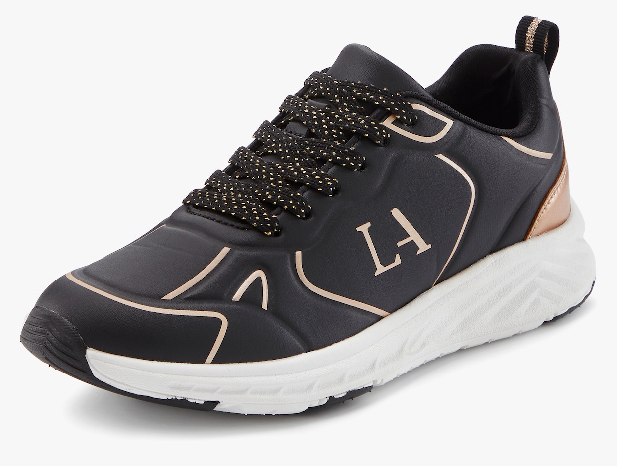 LASCANA Sneaker - schwarz/goldfarben