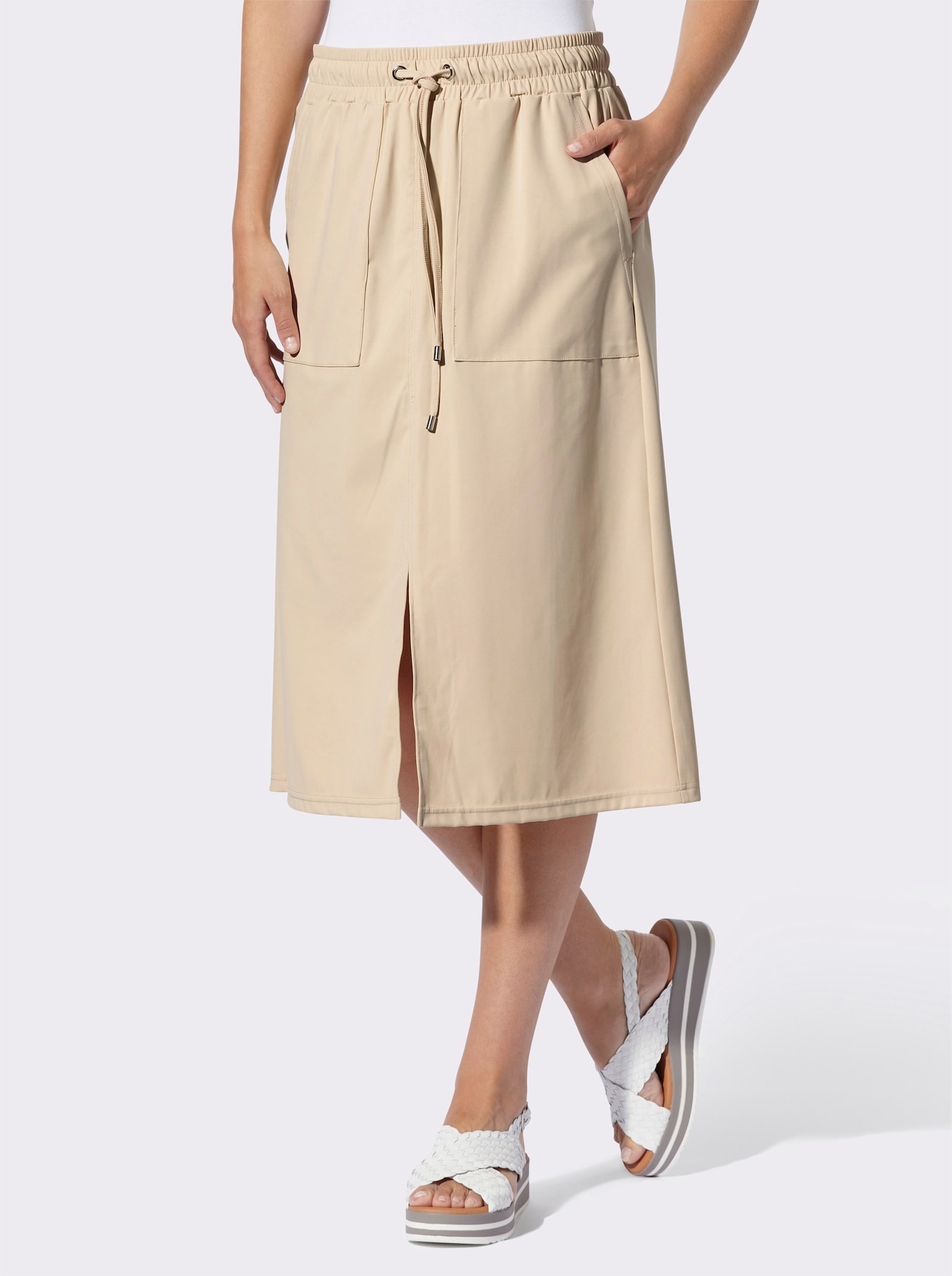 heine Jerseyrock mit großen Taschen - sand