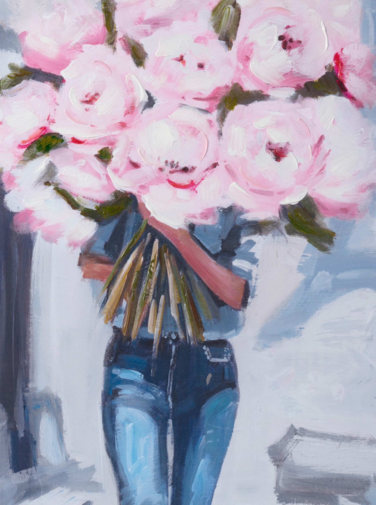 Impressionen Bild - blau-rosé