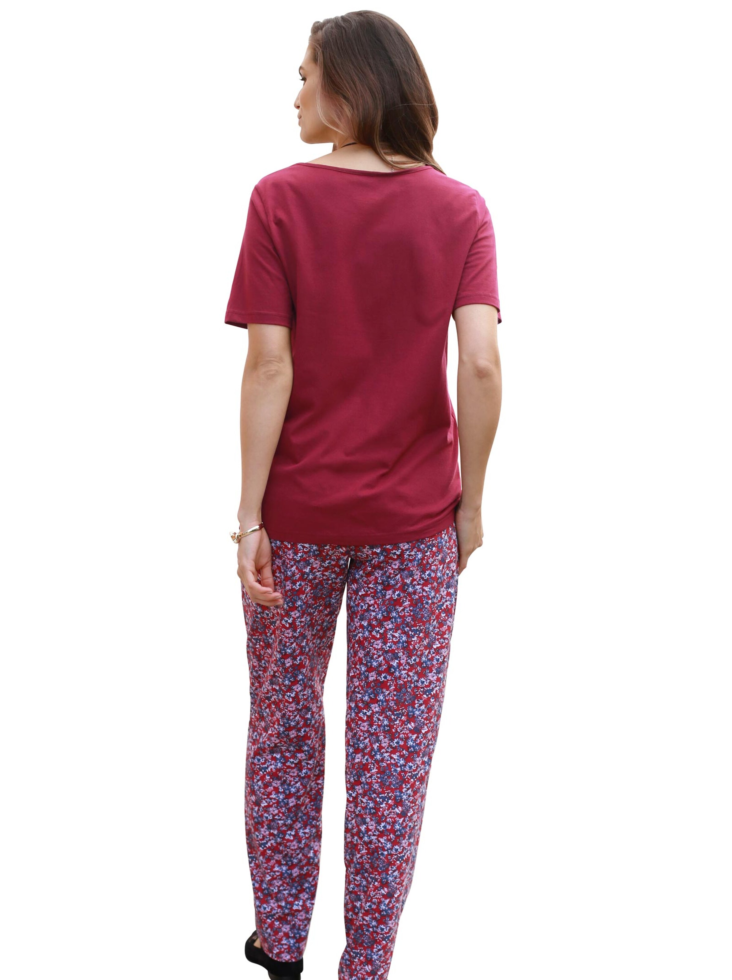 Hose - bordeaux-gemustert