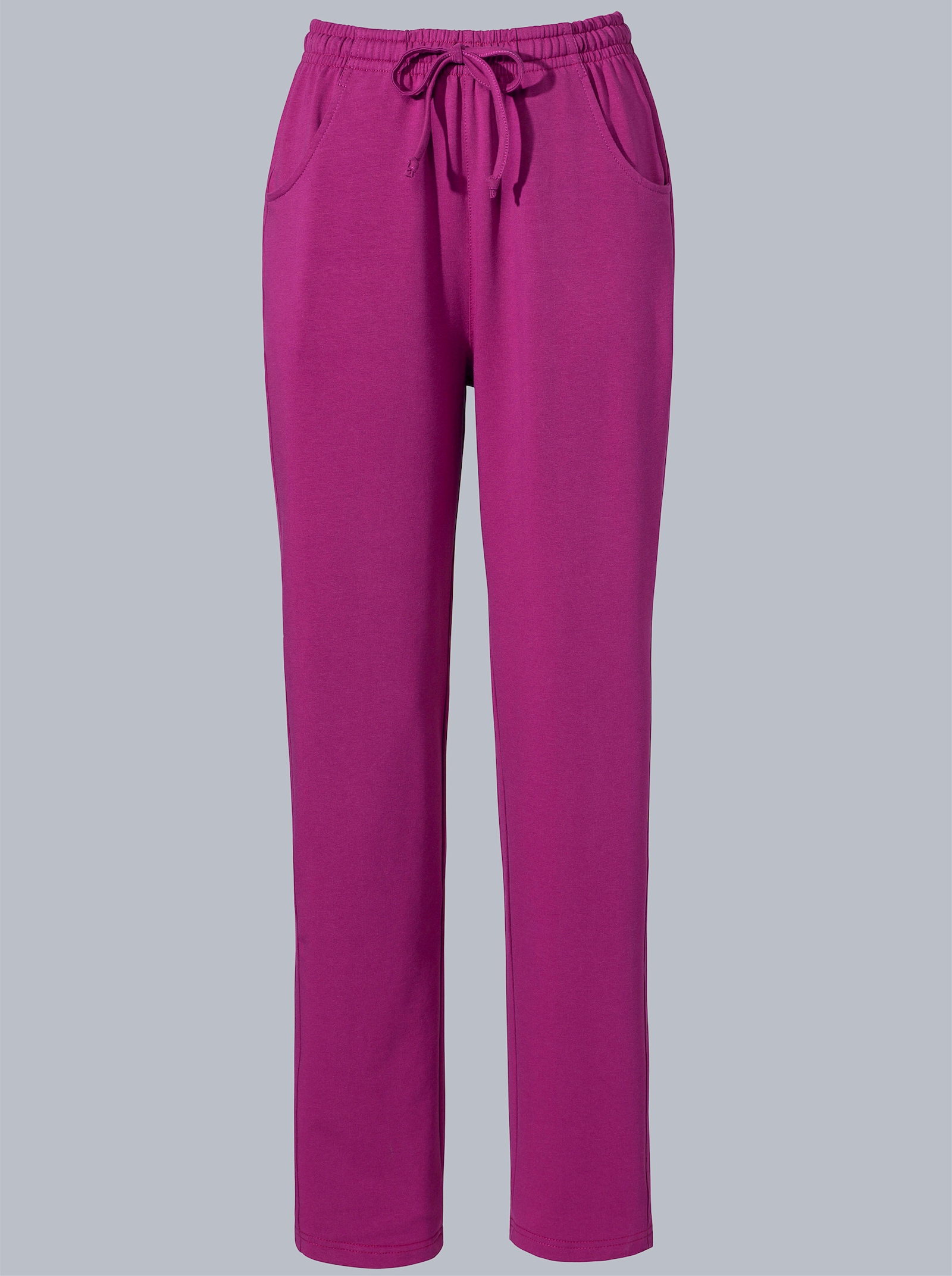 Jerseyhose mit Tunnelzug und Bindeband - beere