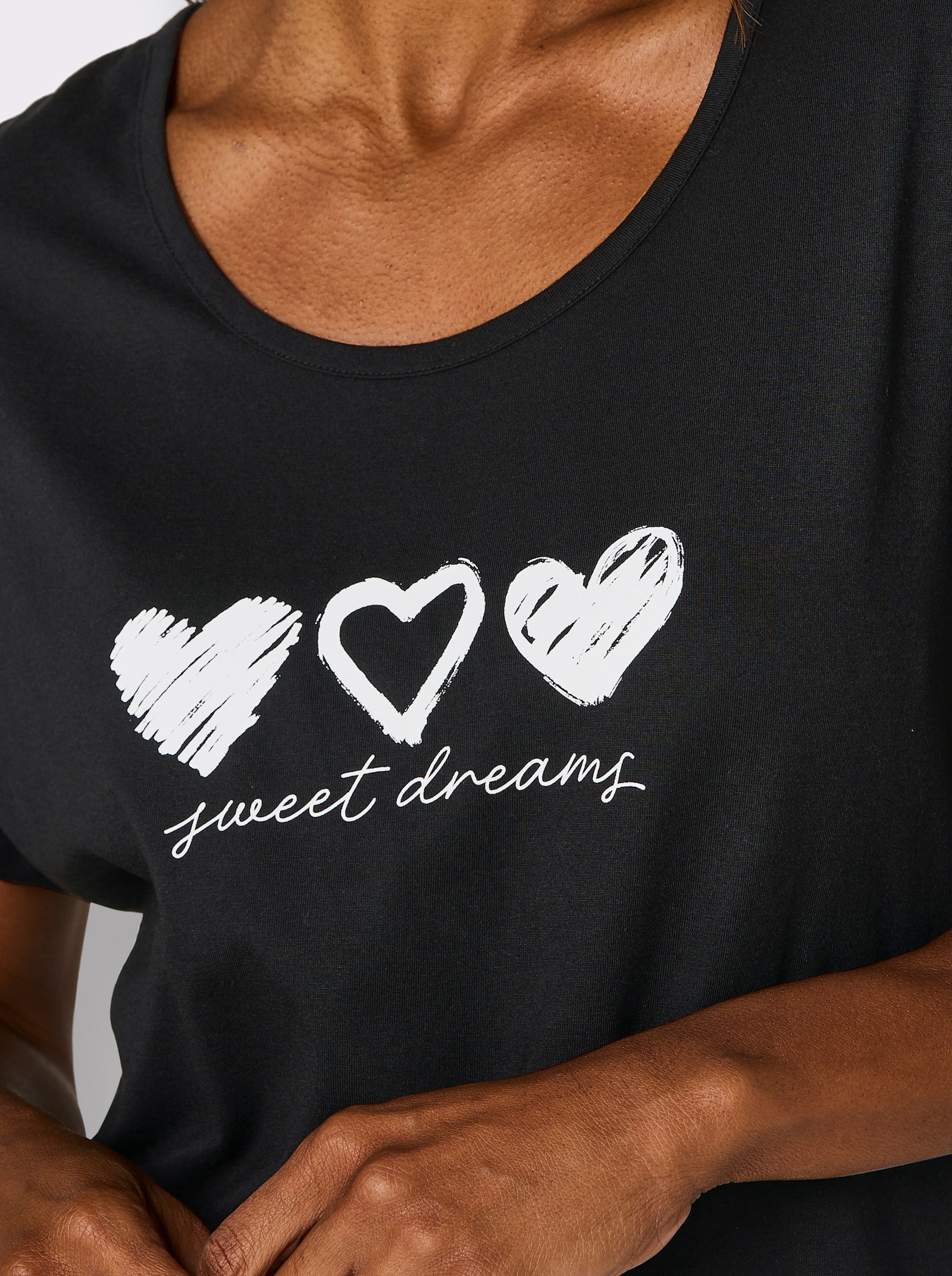 wäschepur Pyjama court - noir-rouge imprimé