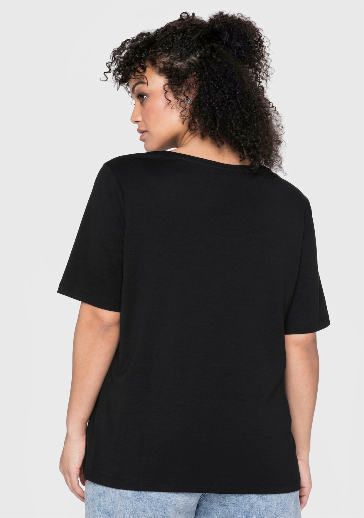 sheego T-Shirt - schwarz