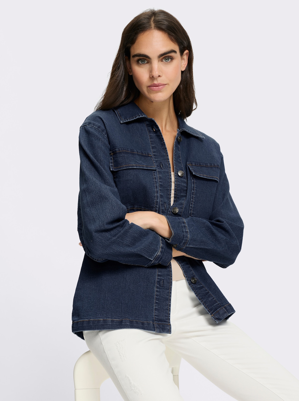 heine Jeansjacke - blue-stone-washed