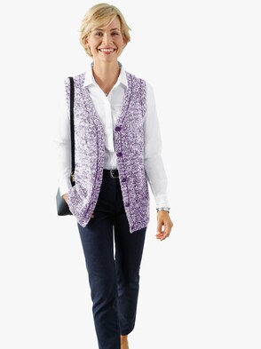 Strickweste - beere-meliert