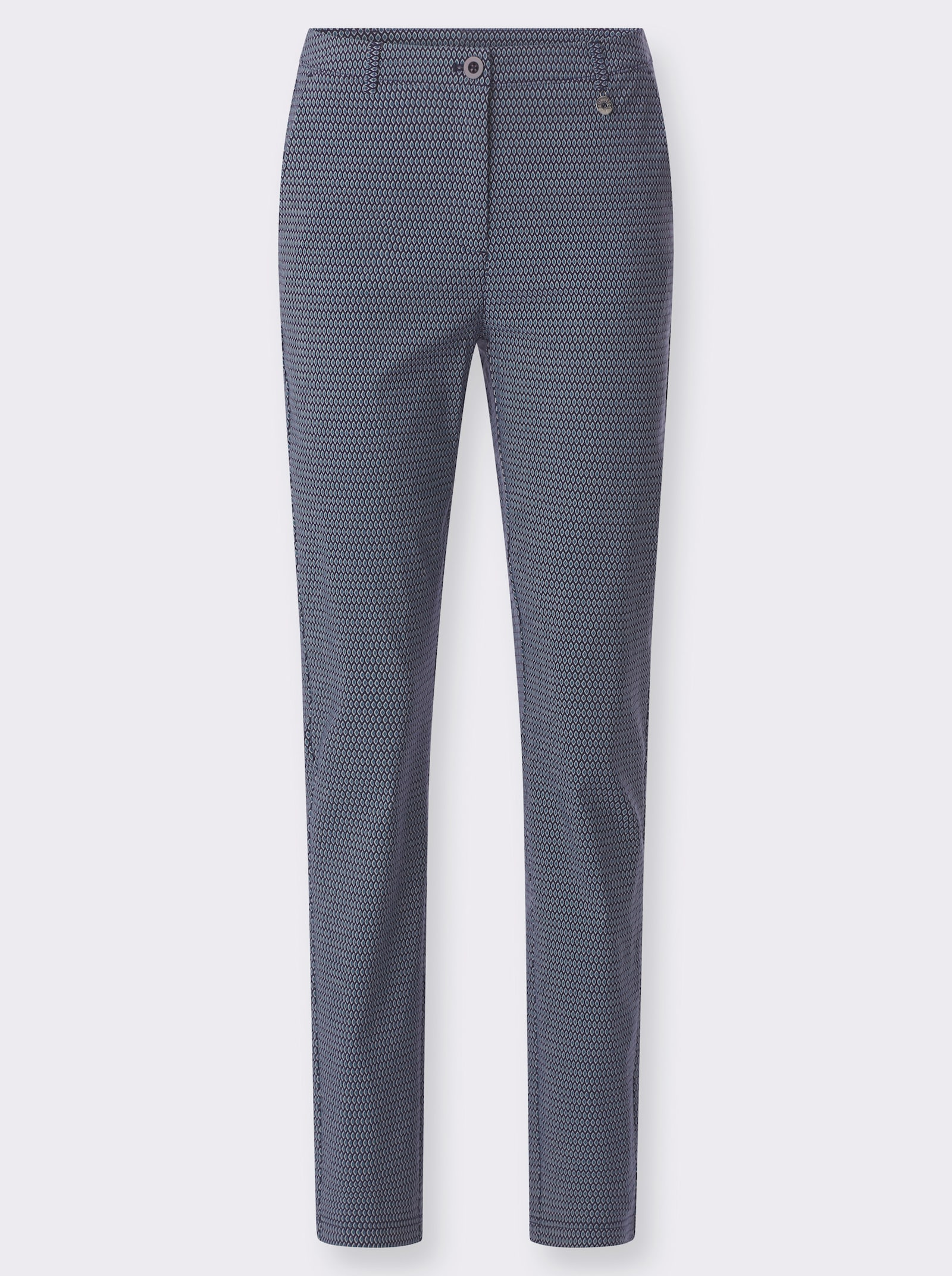 Bengalinhose - marine-rauchblau-gemustert
