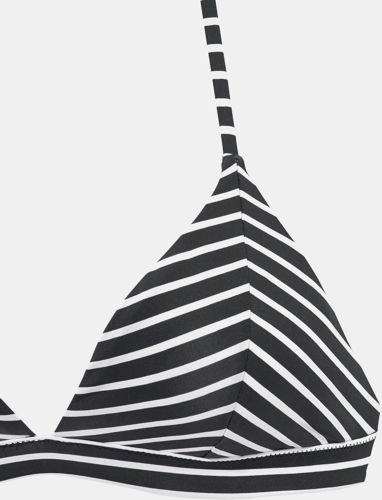 s.Oliver Triangel-Bikini-Top - schwarz-weiß-gestreift